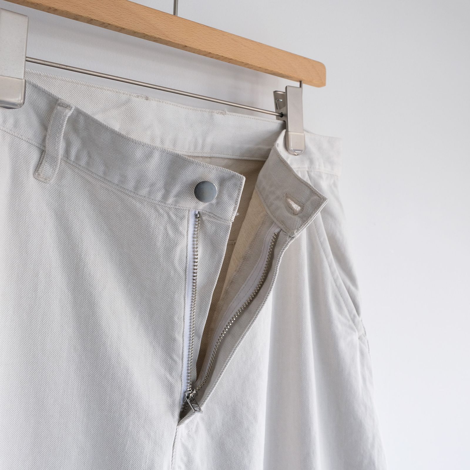 Cotton Denim - Wide Pants -パンツ-（L.Beige / ライトベージュ）