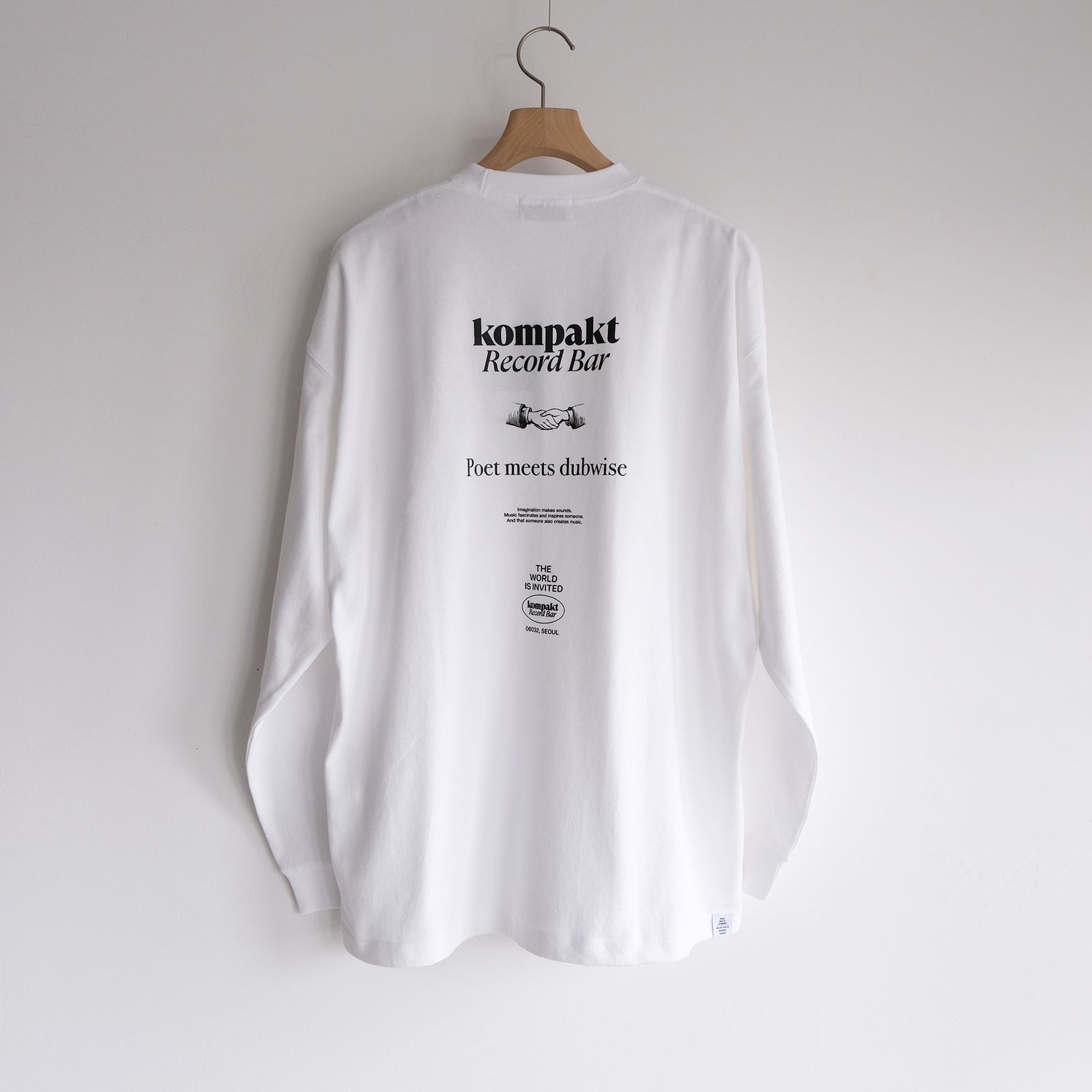 Kompakt Record Barx + PMD Oversized L/S T-Shirt -Tシャツ-（White / ホワイト）