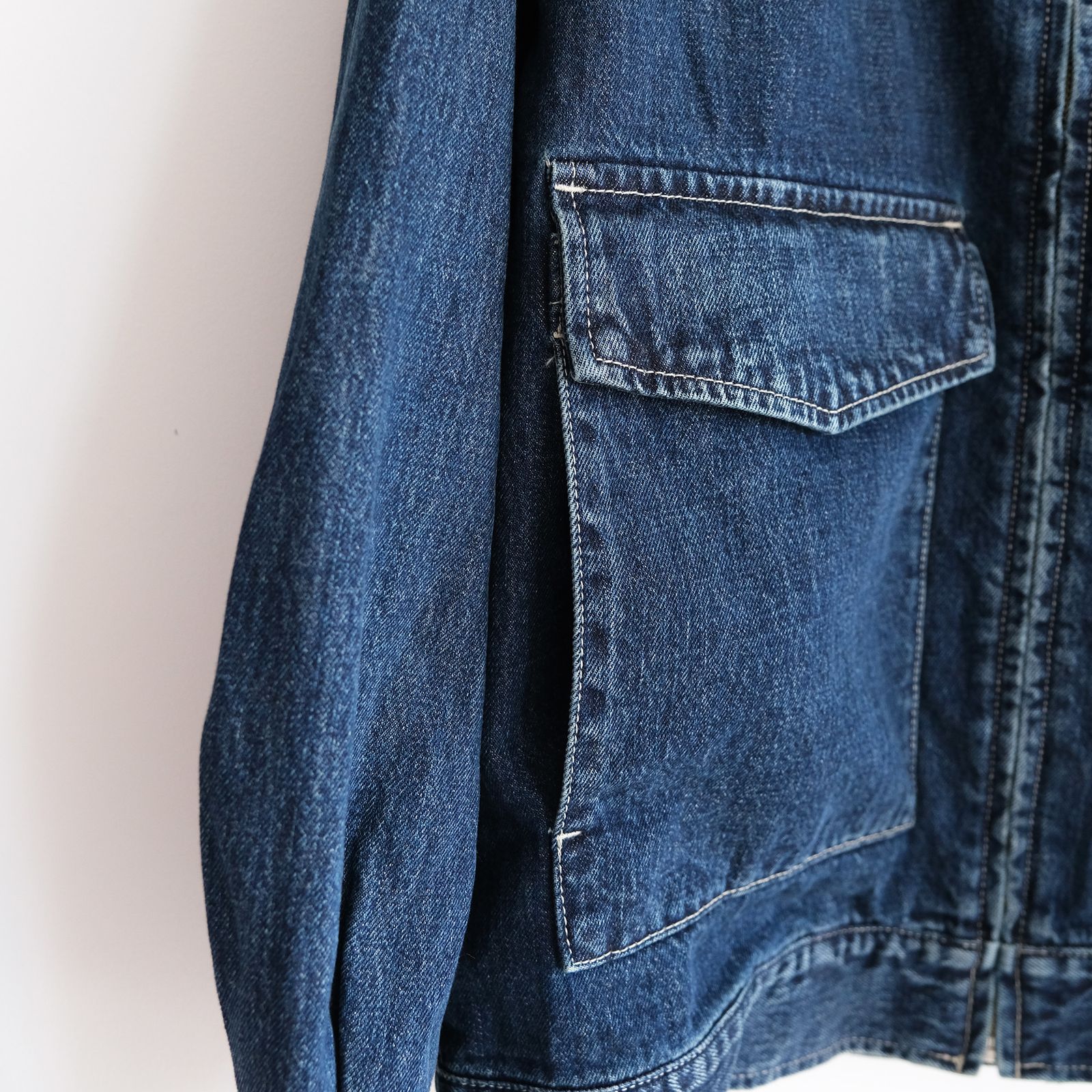 Selvage Denim Zip Jacket -デニムジャケット-（Indigo Dark Fade / インディゴダークフェイド）