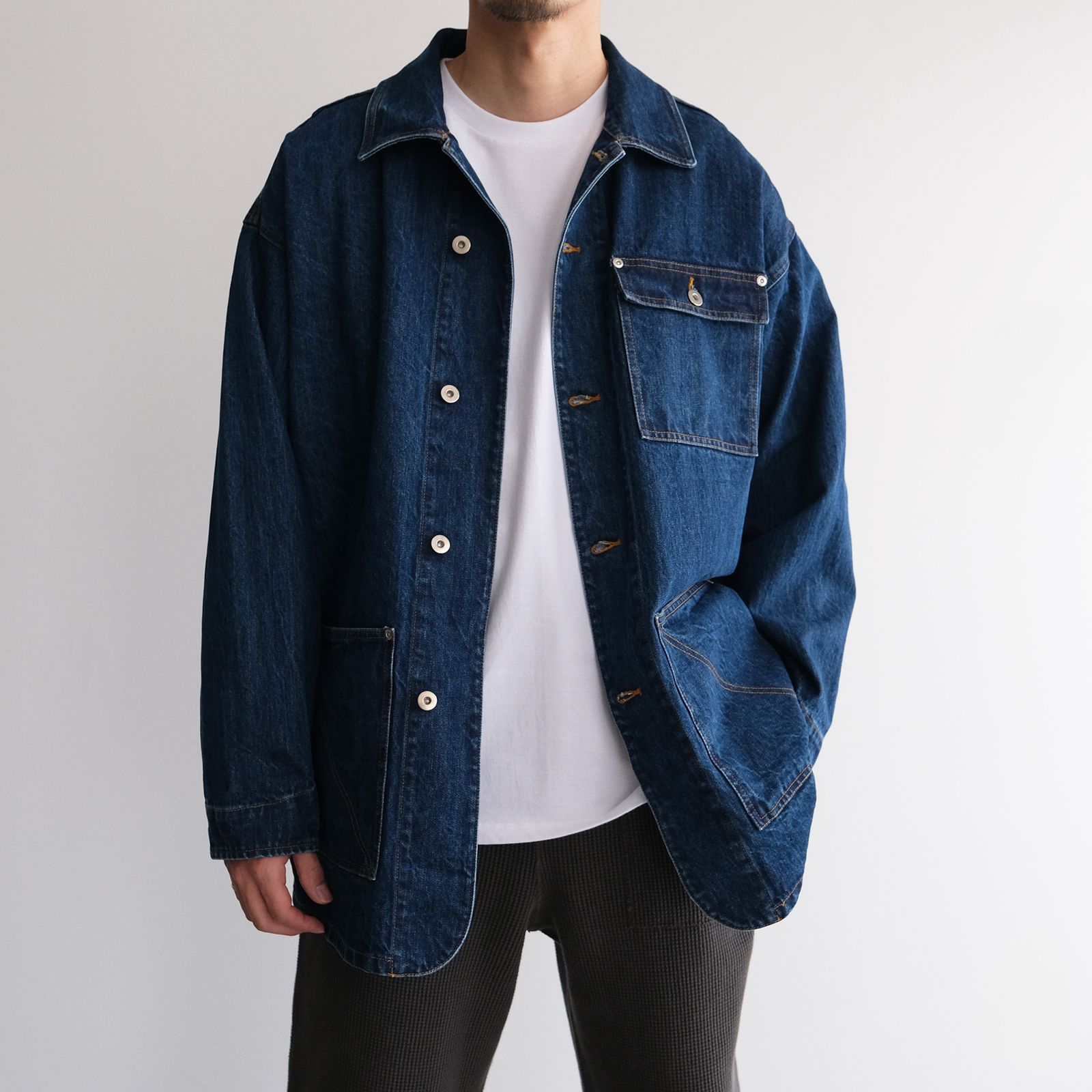 ジャケット・アウター RRL INDIGO WABASH COVERALL JACKET XS WEARMASTERS by ATTRACTIONS/ウエアマスターズバイ