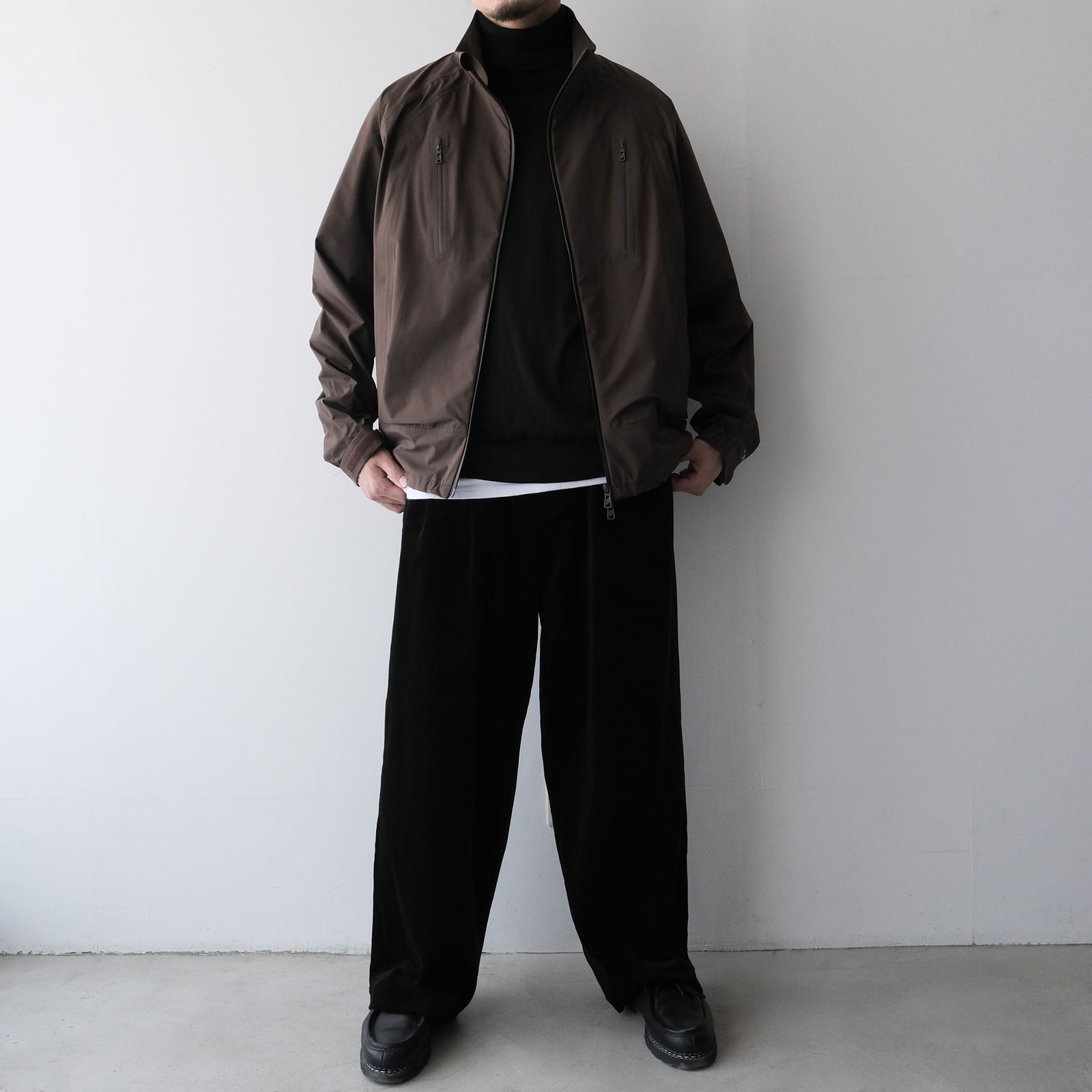 Partex Stand-Collar Shell -ブルゾン-（Brown / ブラウン）