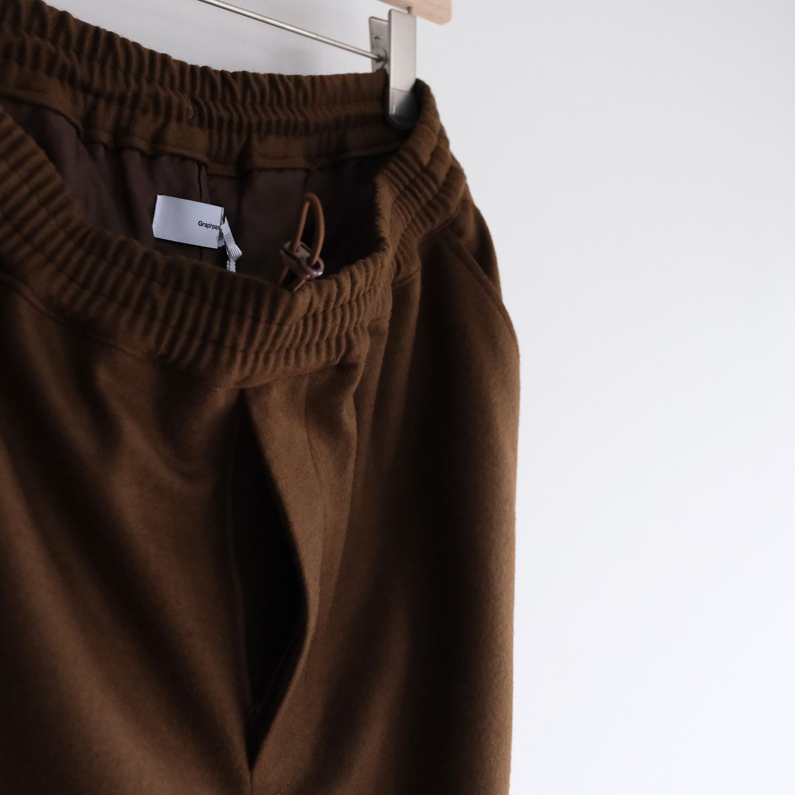 Wool Smooth Flannel Easy Wide Pants -パンツ-（Brown / ブラウン）