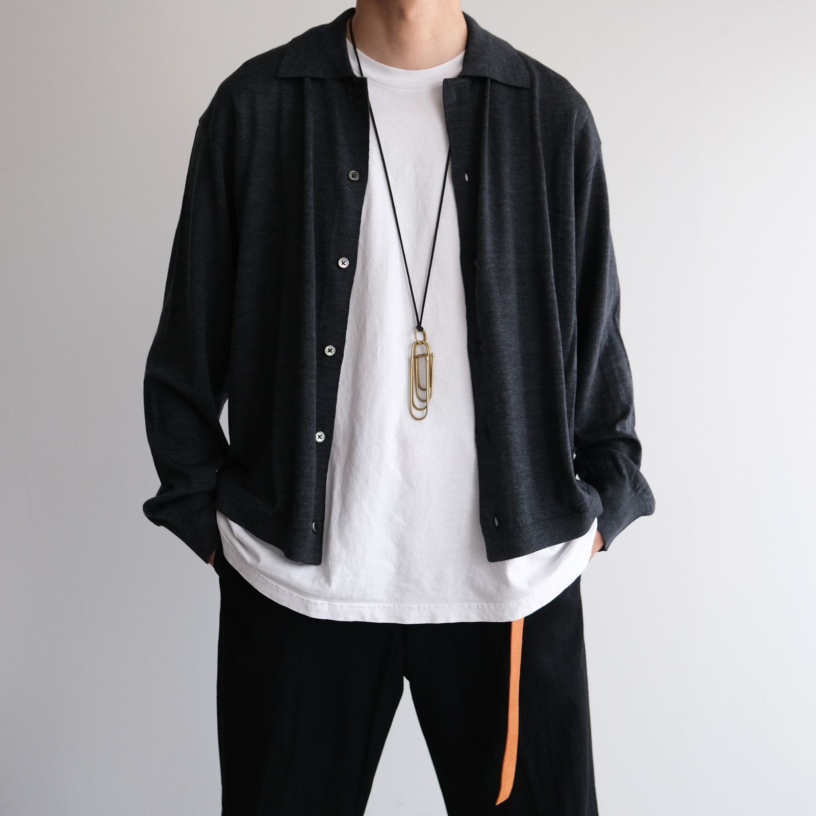 Knit Cardigan -ニット-（Charcoal / チャコール）