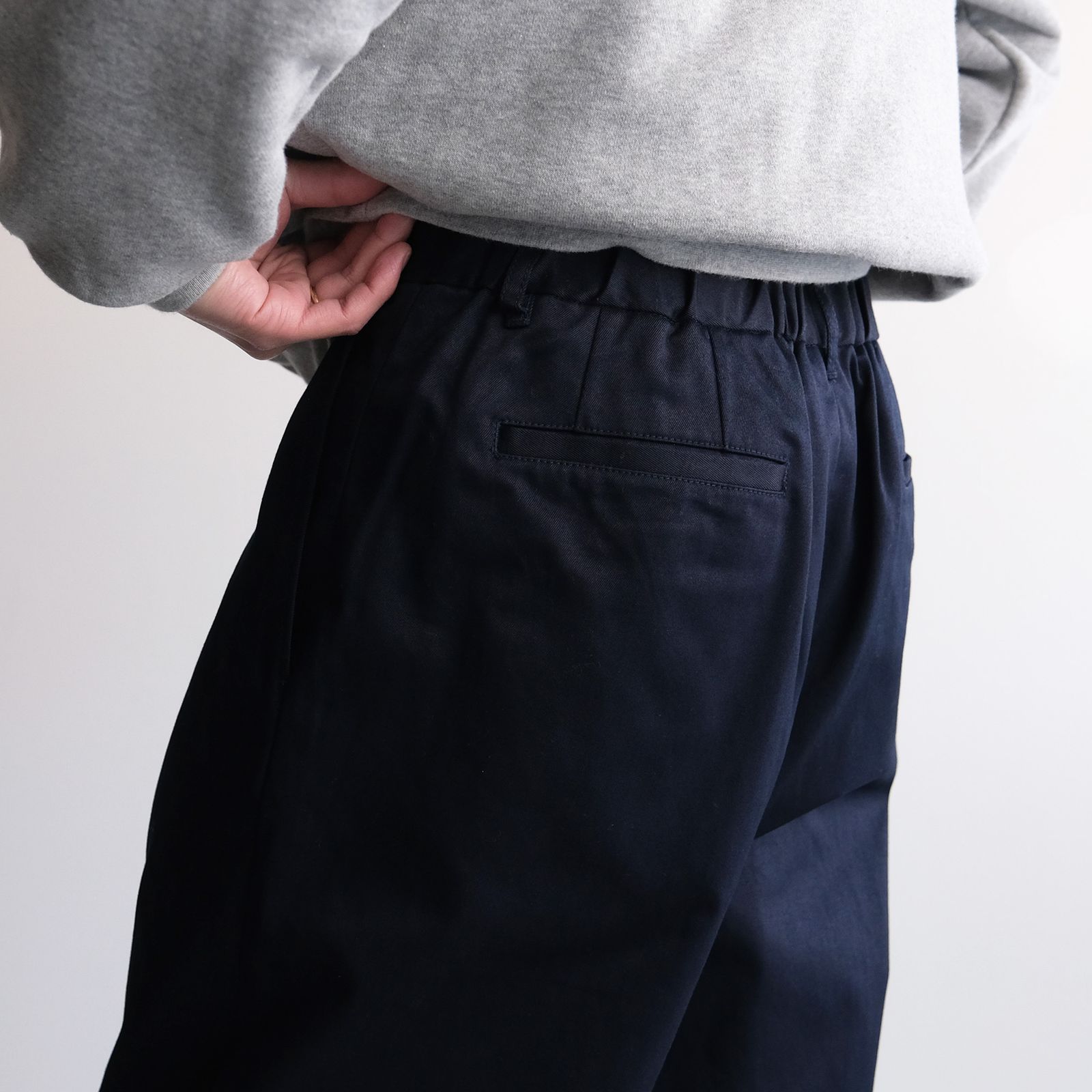 Westpoint Chino Wide Straight Trousers -パンツ-（Navy / ネイビー）