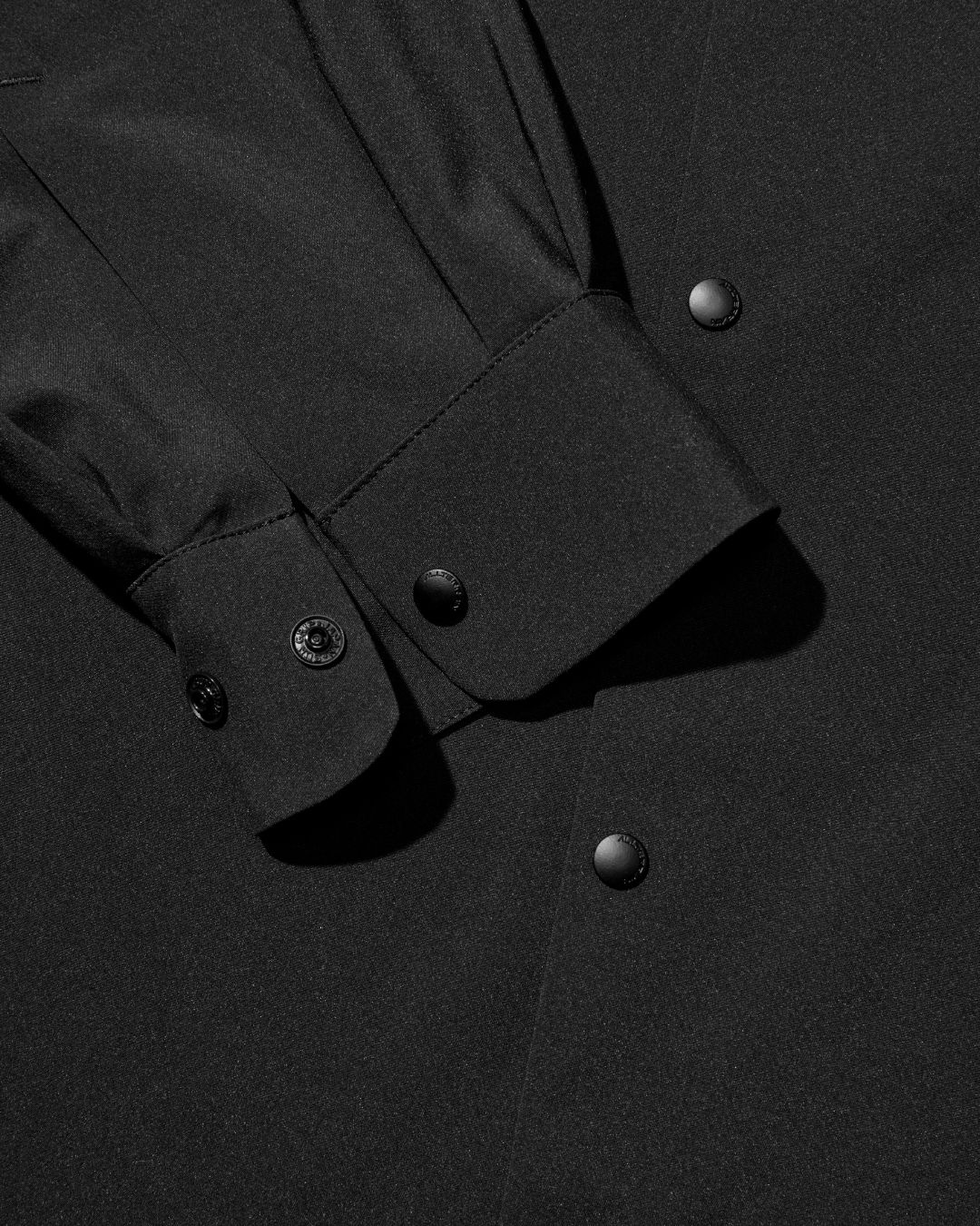 DESCENTE for Graphpaper L/S Oversized Regular Collar Shirt -シャツ-（Black / ブラック）DU263-5001