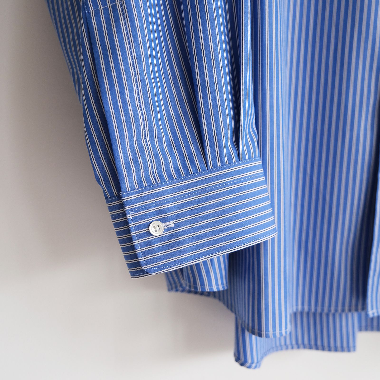 Sidogras L/S Oversized Regular Collar Shirt -シャツ-（Blue Stripe / ブルーストライプ）