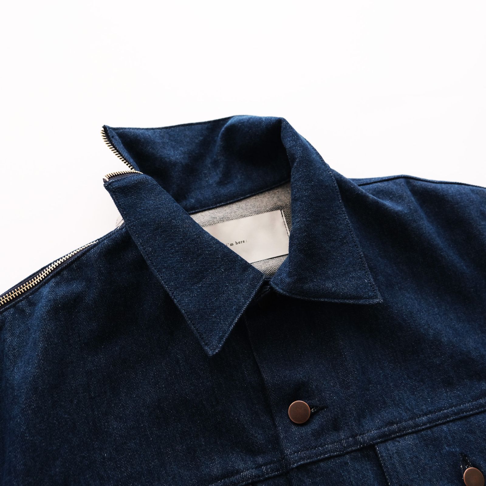 "1"Zip:Denim Jacket - ジャケット（D.Blue / ダークブルー）