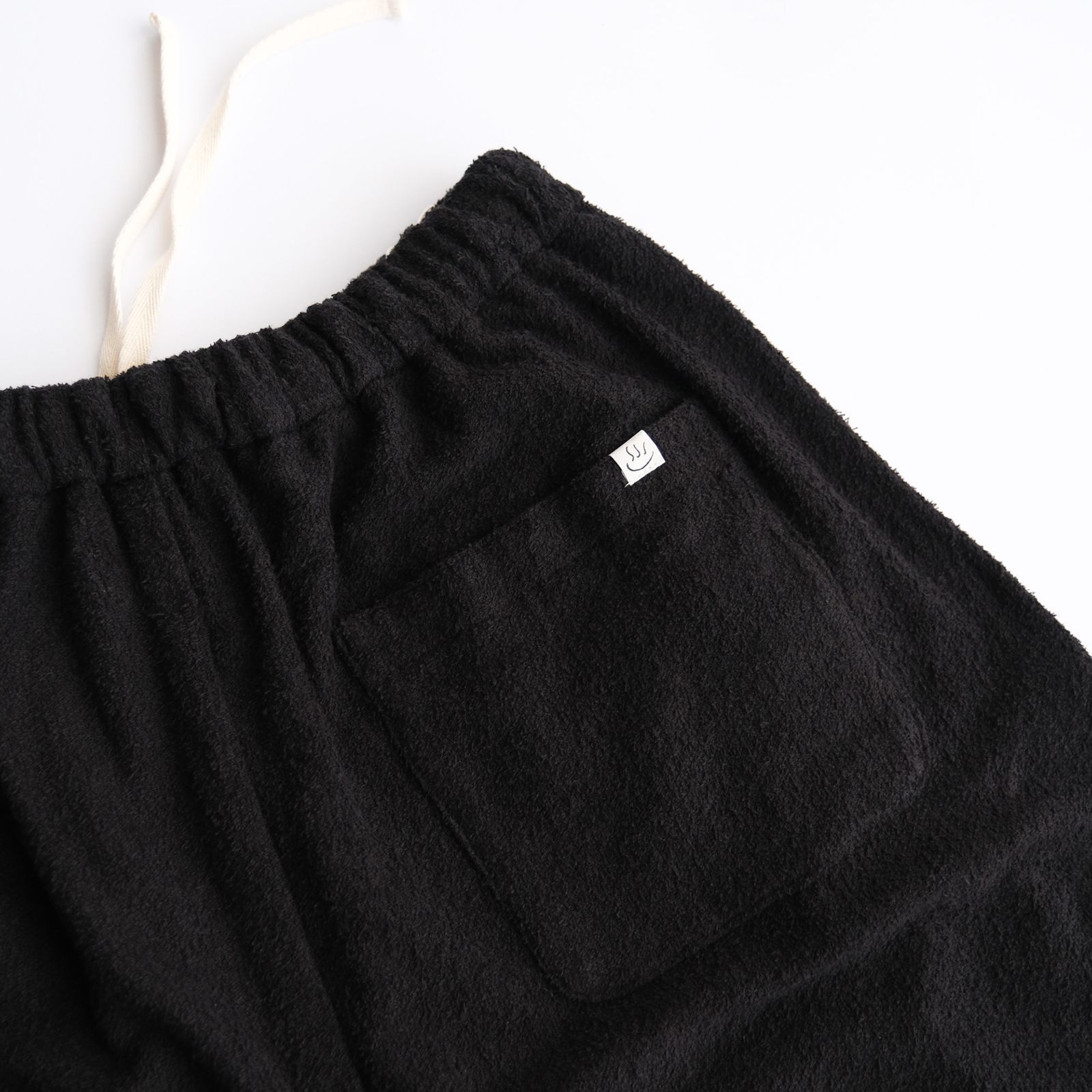 "Towel Cloth Wide Easy Pants" -パジャマ-（Black / ブラック）