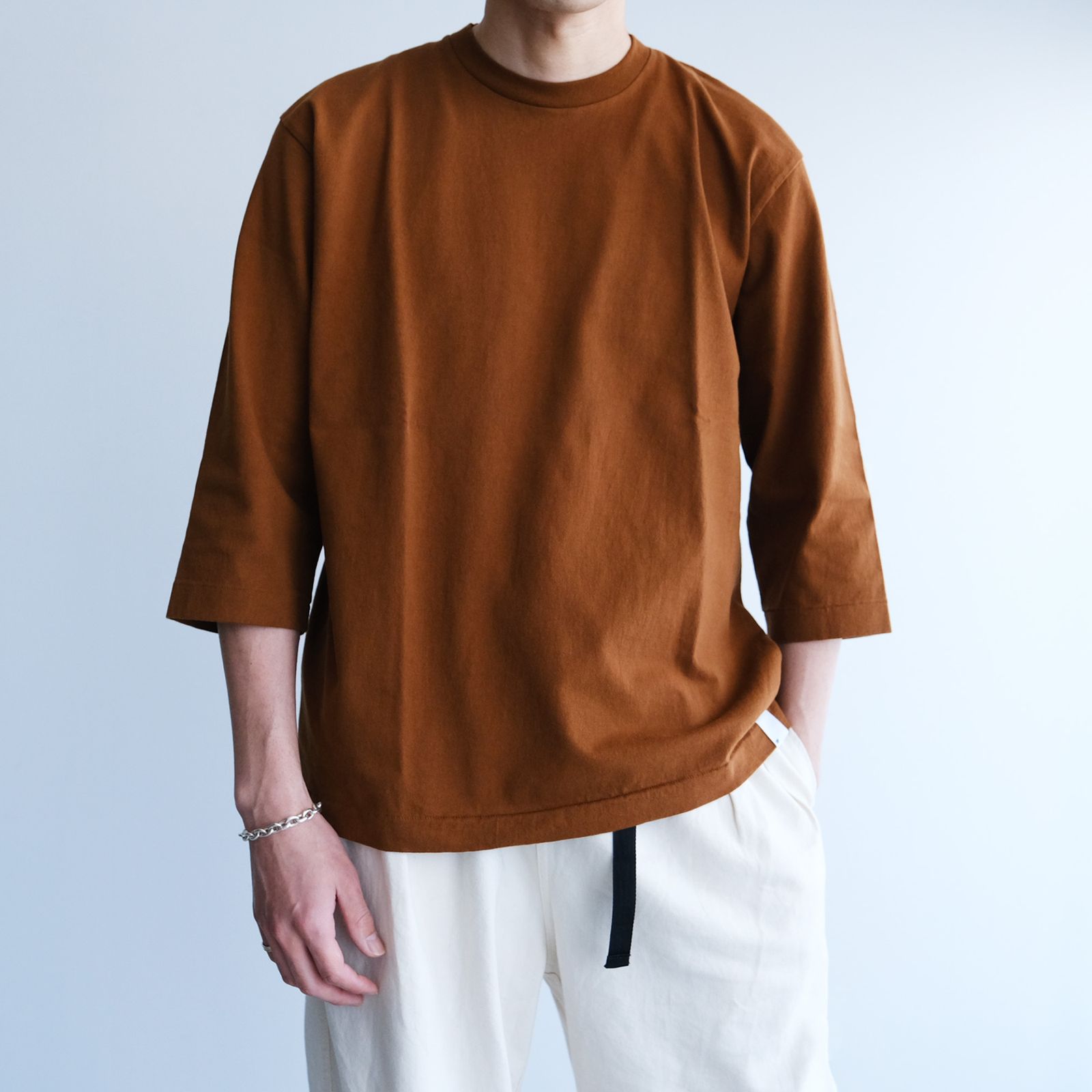 3/4 Sleeve Tube T-Shirt -Tシャツ-（Mocha Brown / モカブラウン）