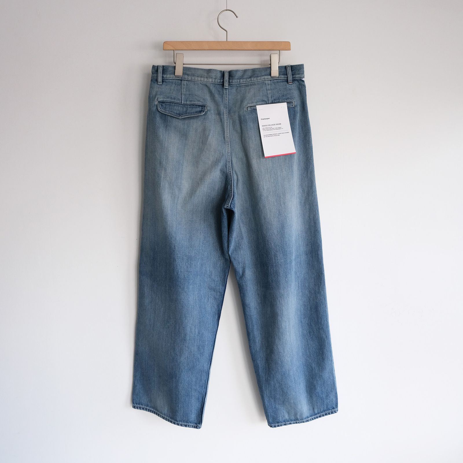 Selvage Denim Two Tuck Pants -デニムパンツ-（Indigo Light Fade / インディゴライトフェード）GU261-40061LB