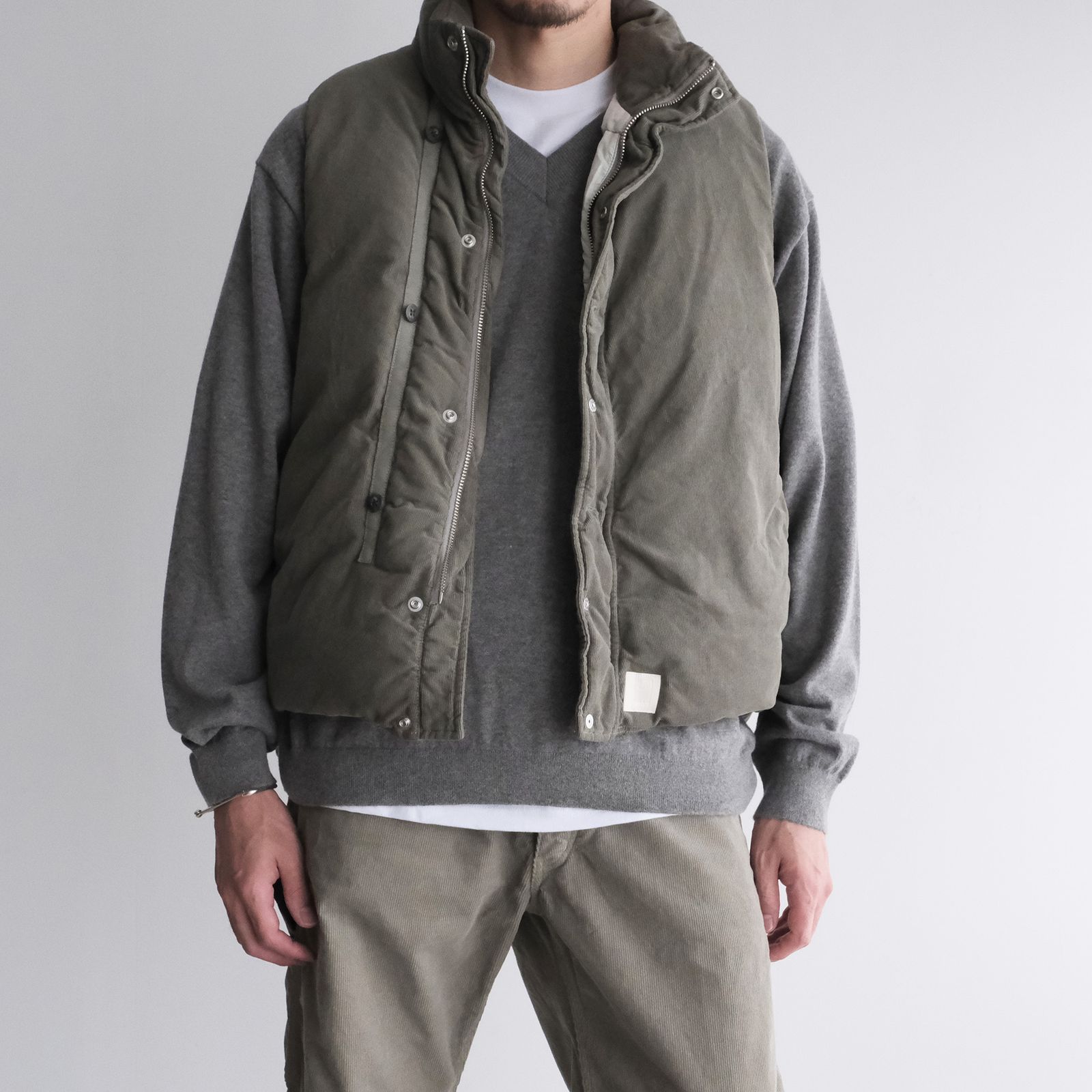 Garment Dyed Down Vest -ダウンベスト-（Gray / グレー）
