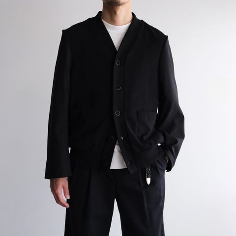 Un(i)Form Jersey：Docking Cardigan - カーディガン-（Black / ブラック）