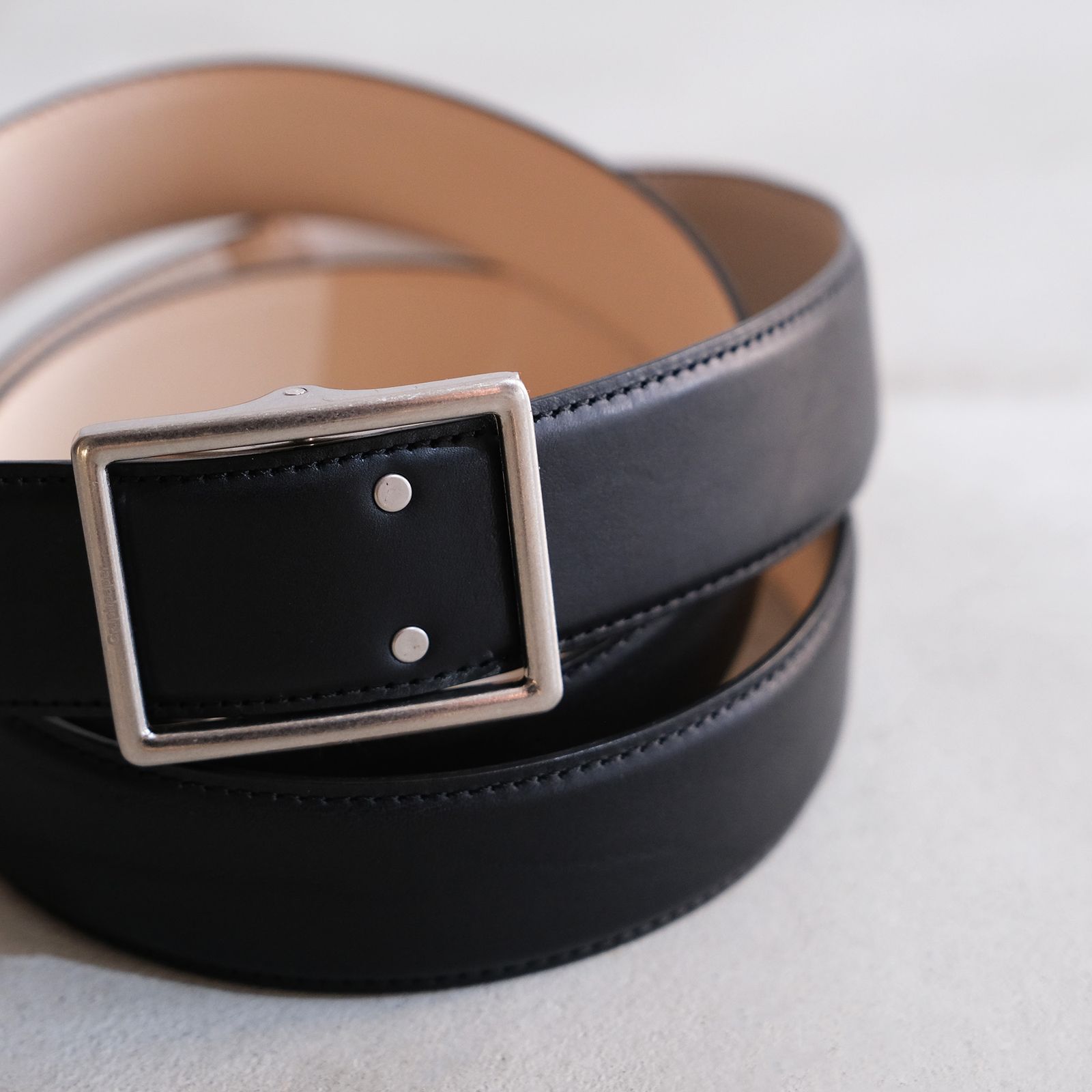 小物 Graphpaper HOLELESS LEATHER CLASSIC BELT Graphpaper - Graphpaper Holeless Leather Classic Belt