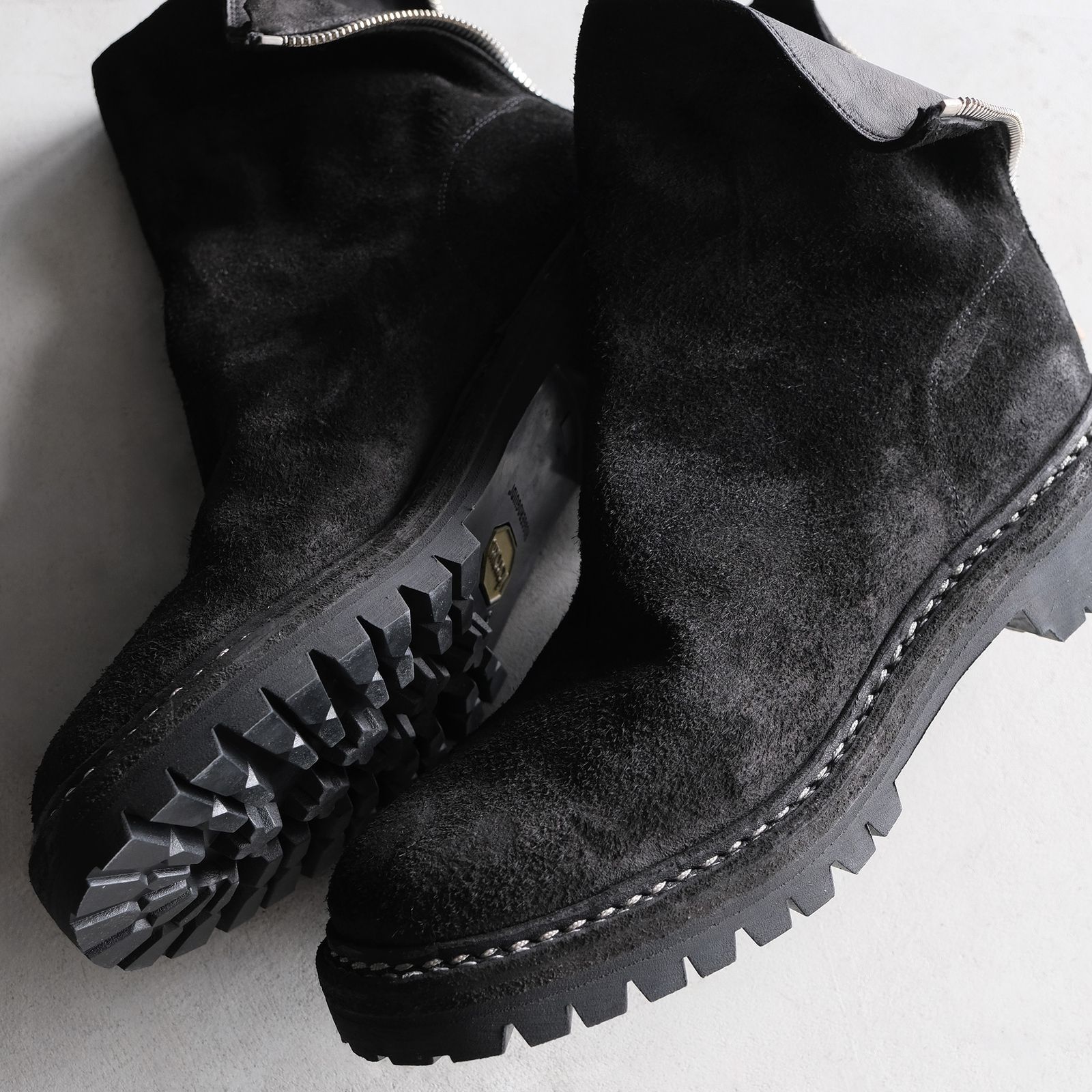 796V_N Horse Reverse Back Zip Boot -ブーツ-（Black / ブラック）