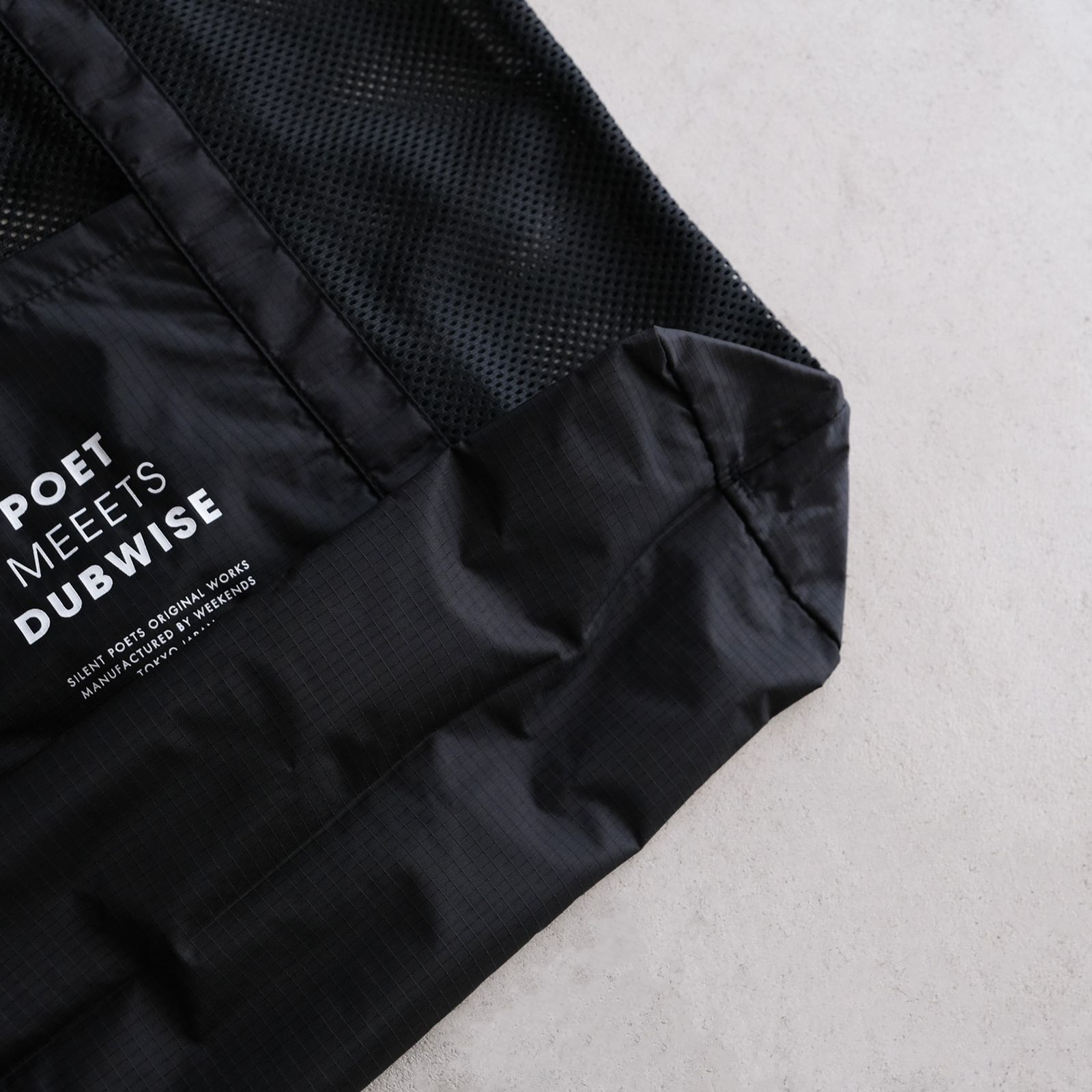 PMD Logo Mesh Tote -バッグ-（Black / ブラック）