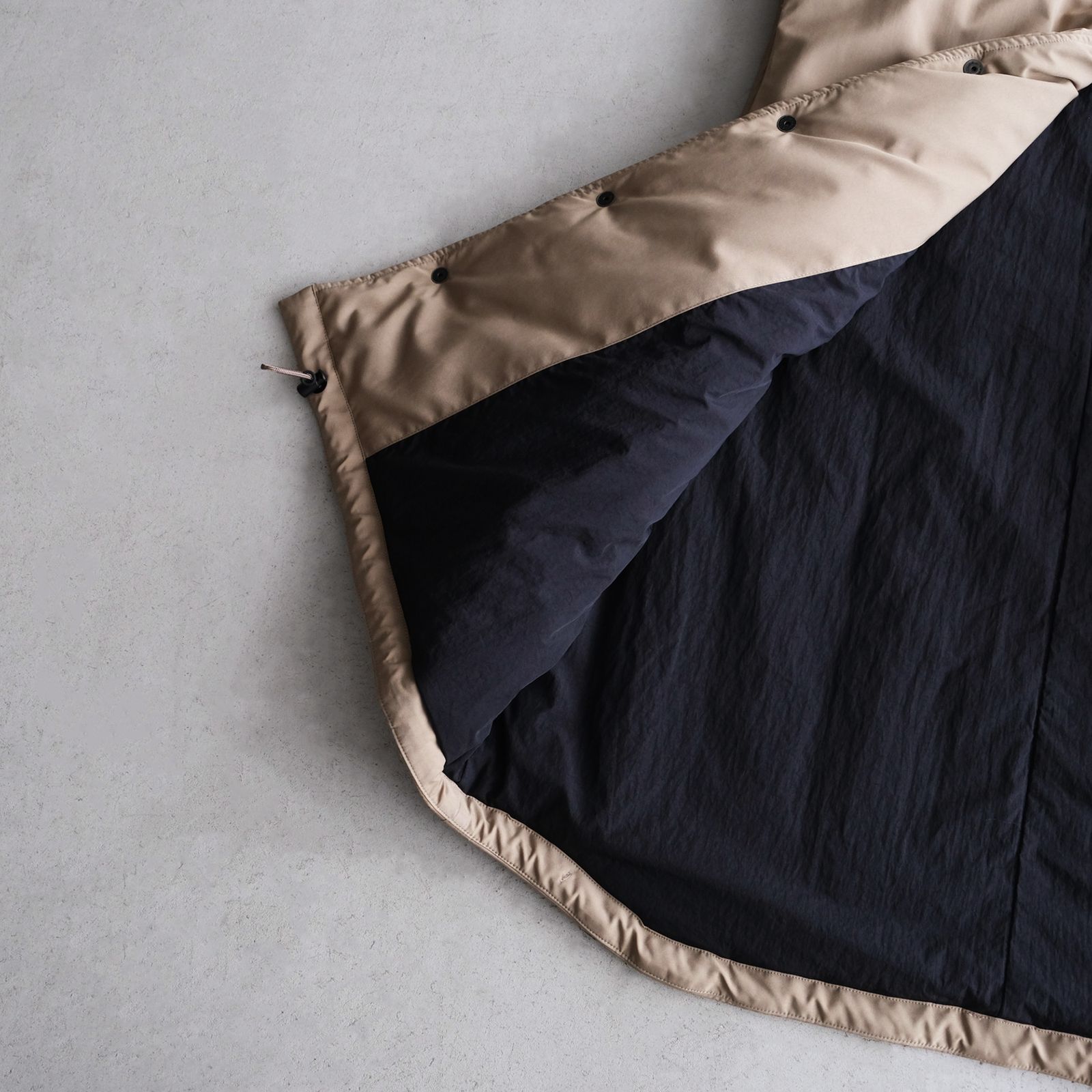 Vintage Nylon Twill Padded Vest -ベスト-（Beige / ベージュ）
