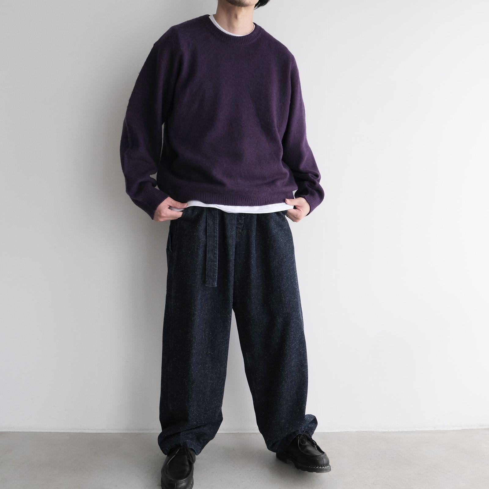 Crew Neck Knit -ニット-（Purple / パープル）