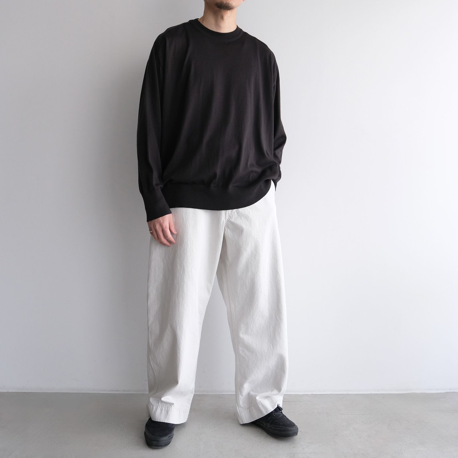 Crew Neck Knit -ニット-（Charcoal / チャコール）