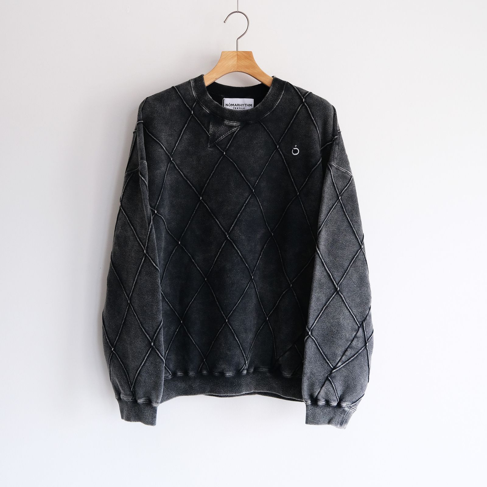 Hand Dye Diamond Twist Sweat -スウェット-（Black / ブラック）