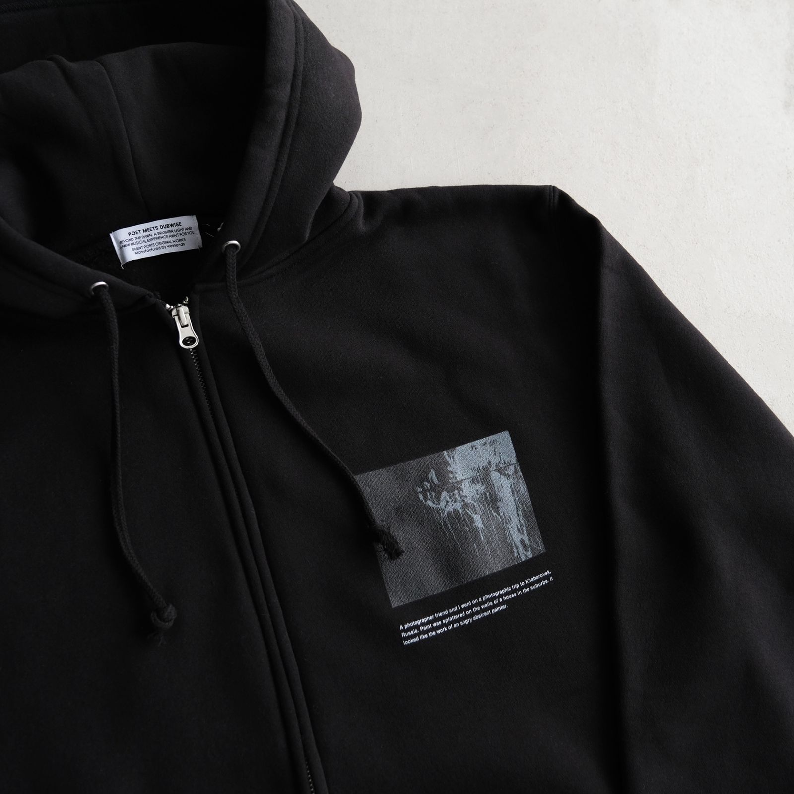 Wall Zip Hoodie -パーカー-（Black / ブラック）