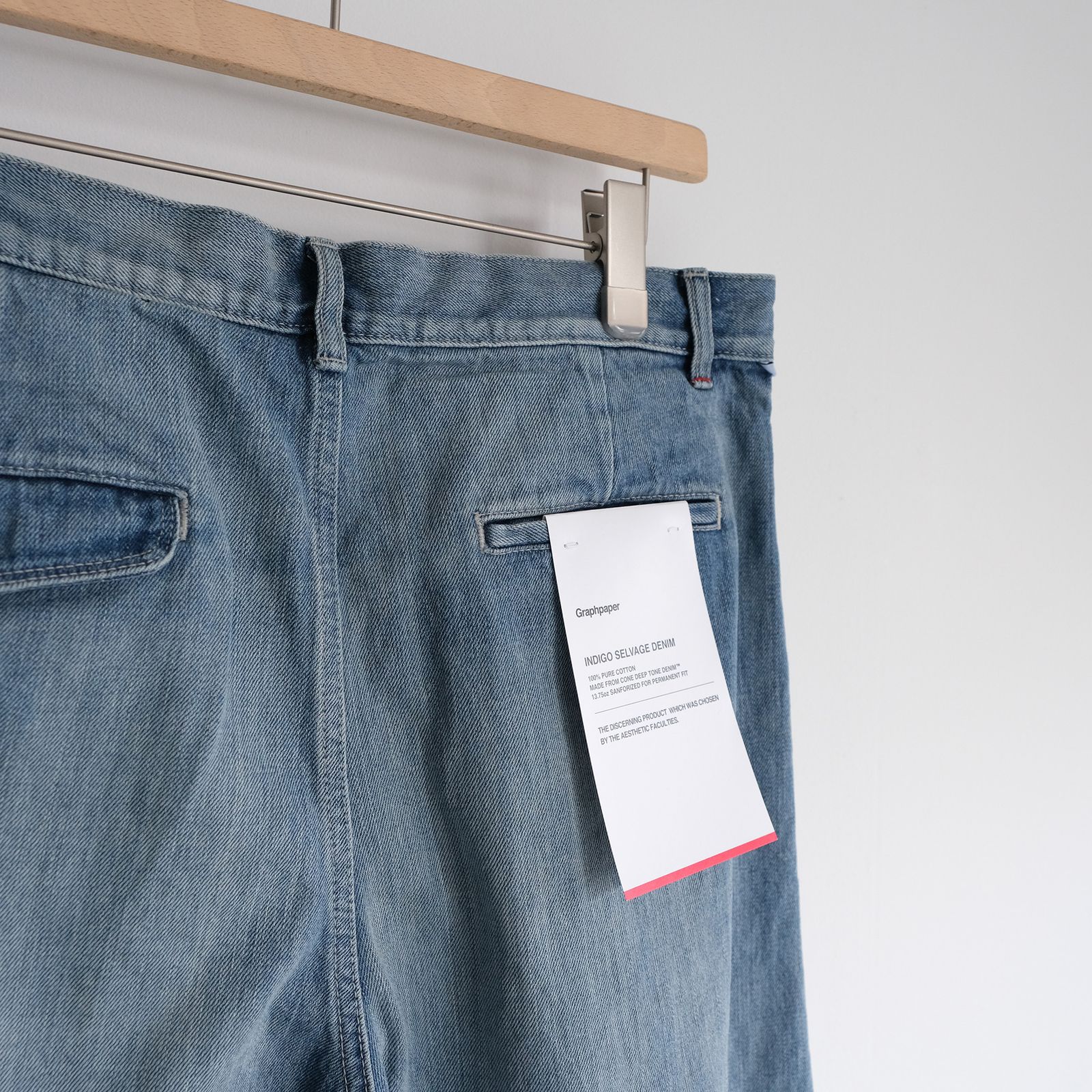Selvage Denim Two Tuck Pants -デニムパンツ-（Indigo Light Fade / インディゴライトフェード）GU261-40061LB