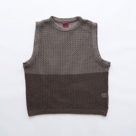 Mesh Knit Vest - ベスト -（Gray / グレー）