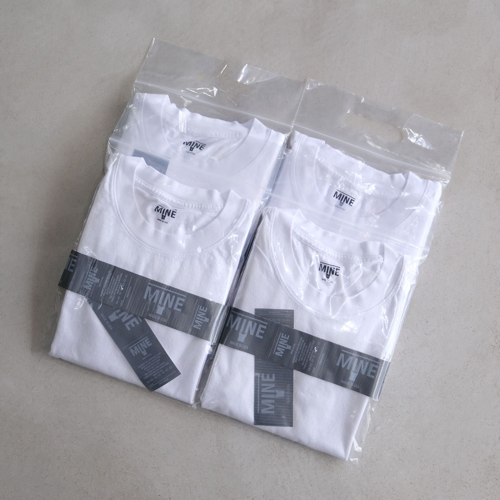 MINE DUCT TAPE S/S T-SHIRT / WHITE LABEL -Tシャツ-（White / ホワイト）