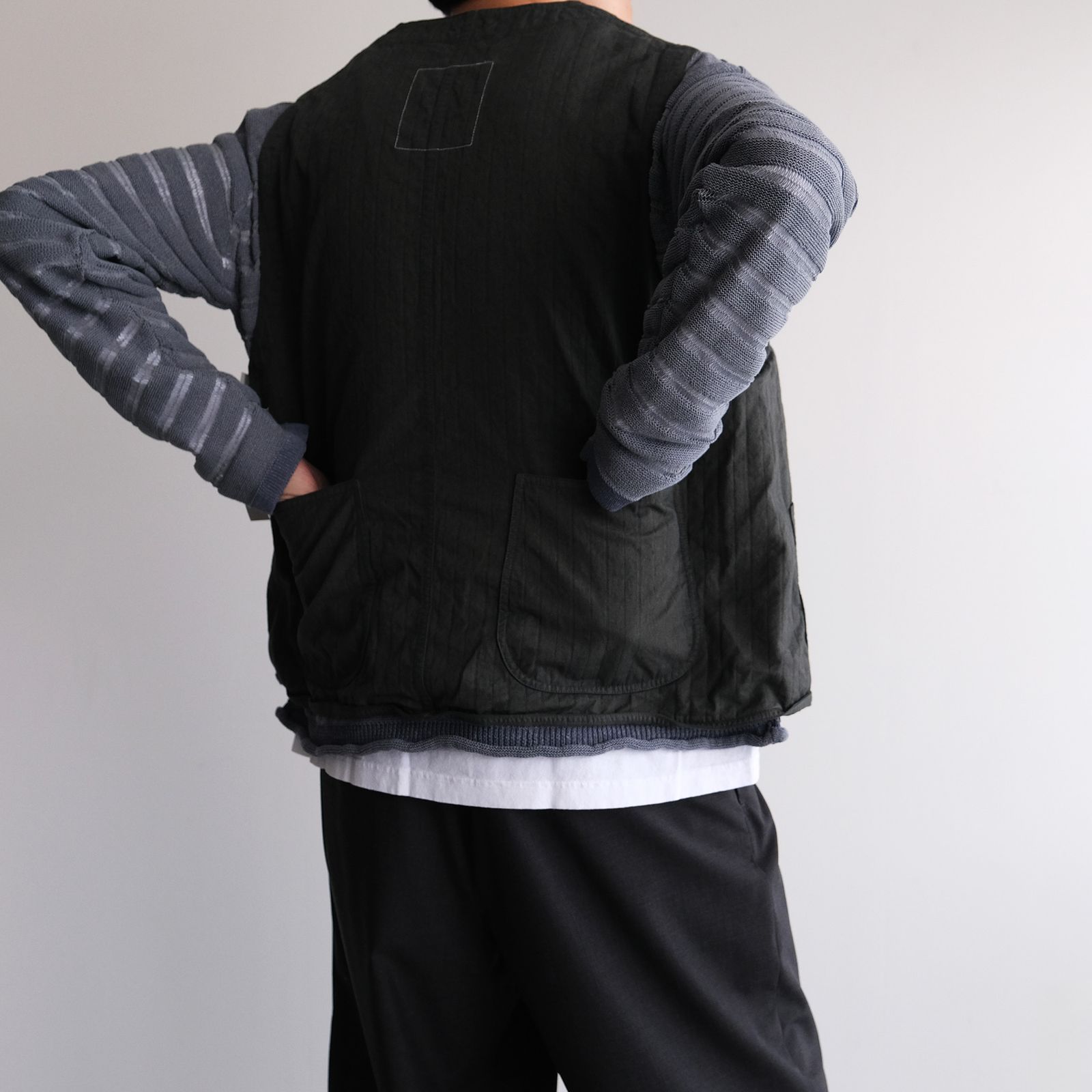 Panel Border Sweather -ニット-（Blue Gray / ブルーグレー）