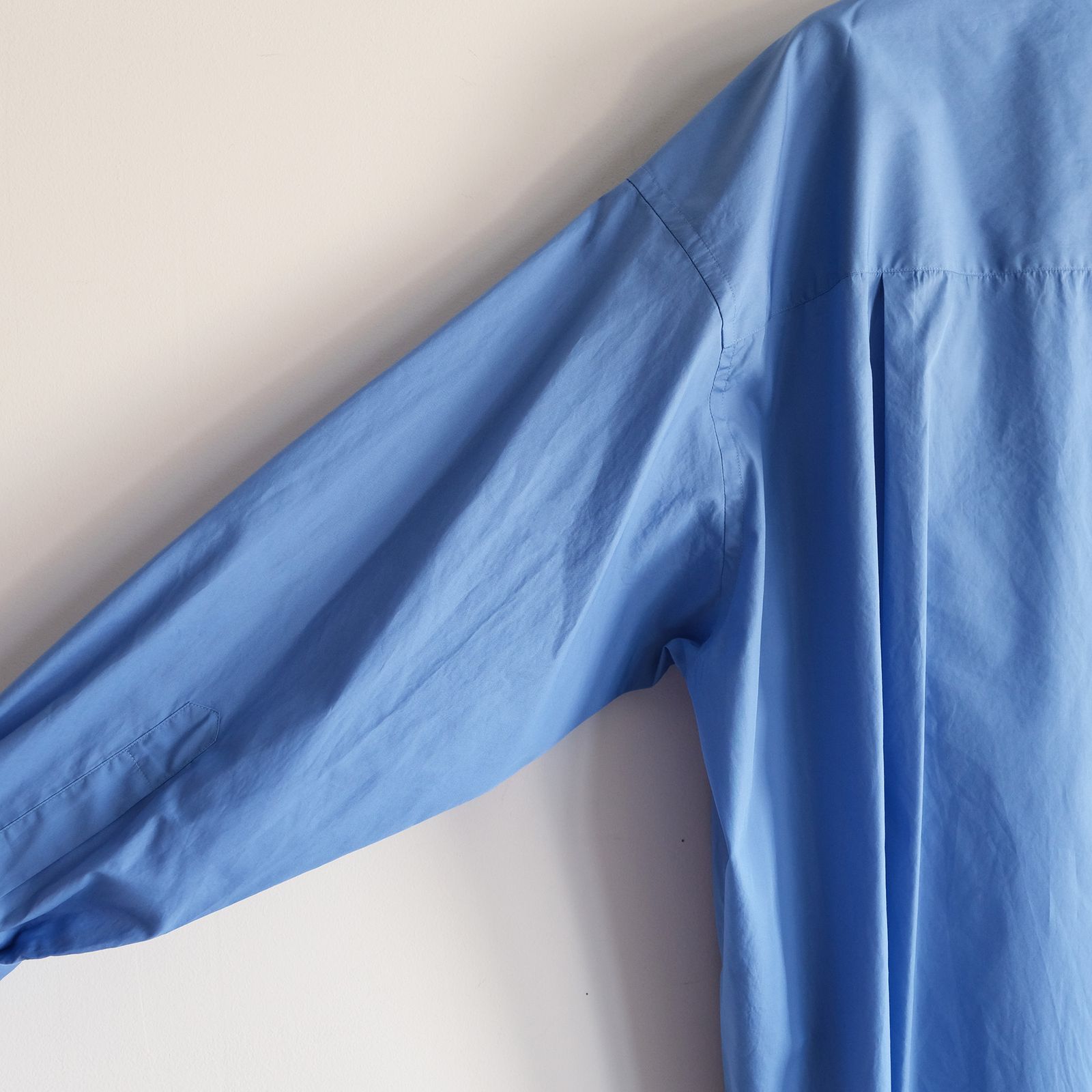 Broad L/S Oversized Regular Collar Shirt -シャツ-（Blue / ブルー）GM261-50001B