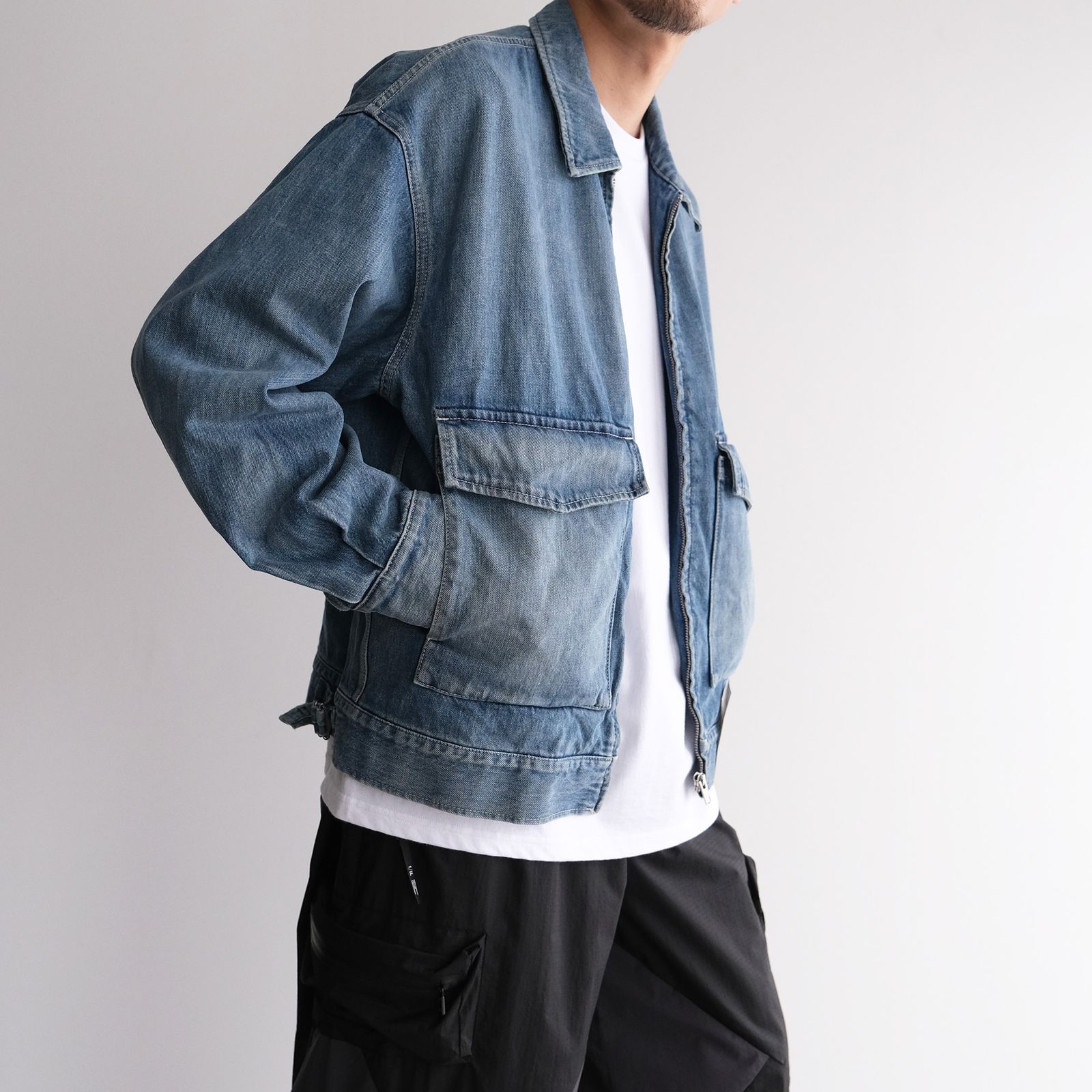 Selvage Denim Zip Jacket -デニムジャケット-（Indigo Light Fade / インディゴライトフェイド）