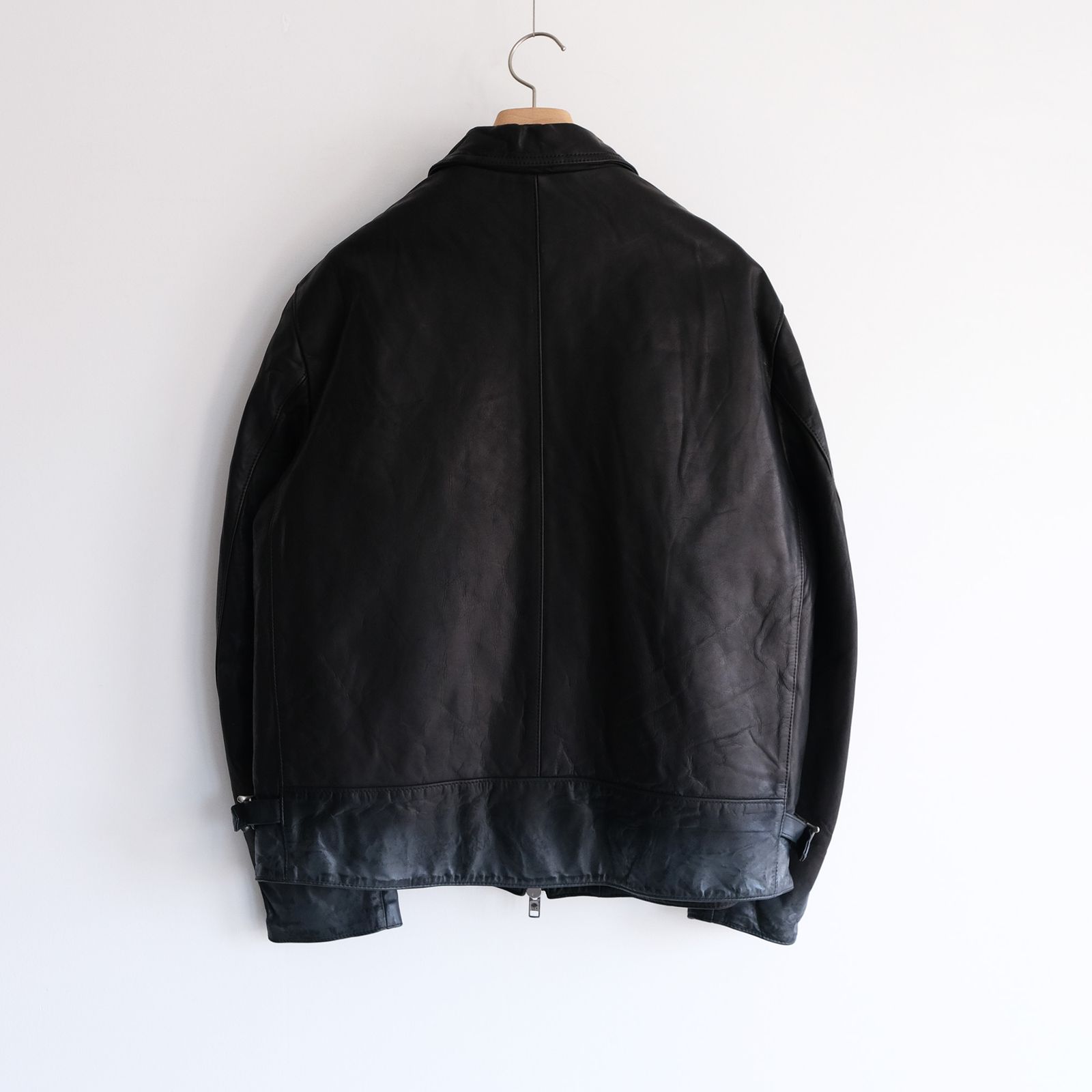 Hand Dyed Studded Riders Jacket -ライダースジャケット-（Black / ブラック）