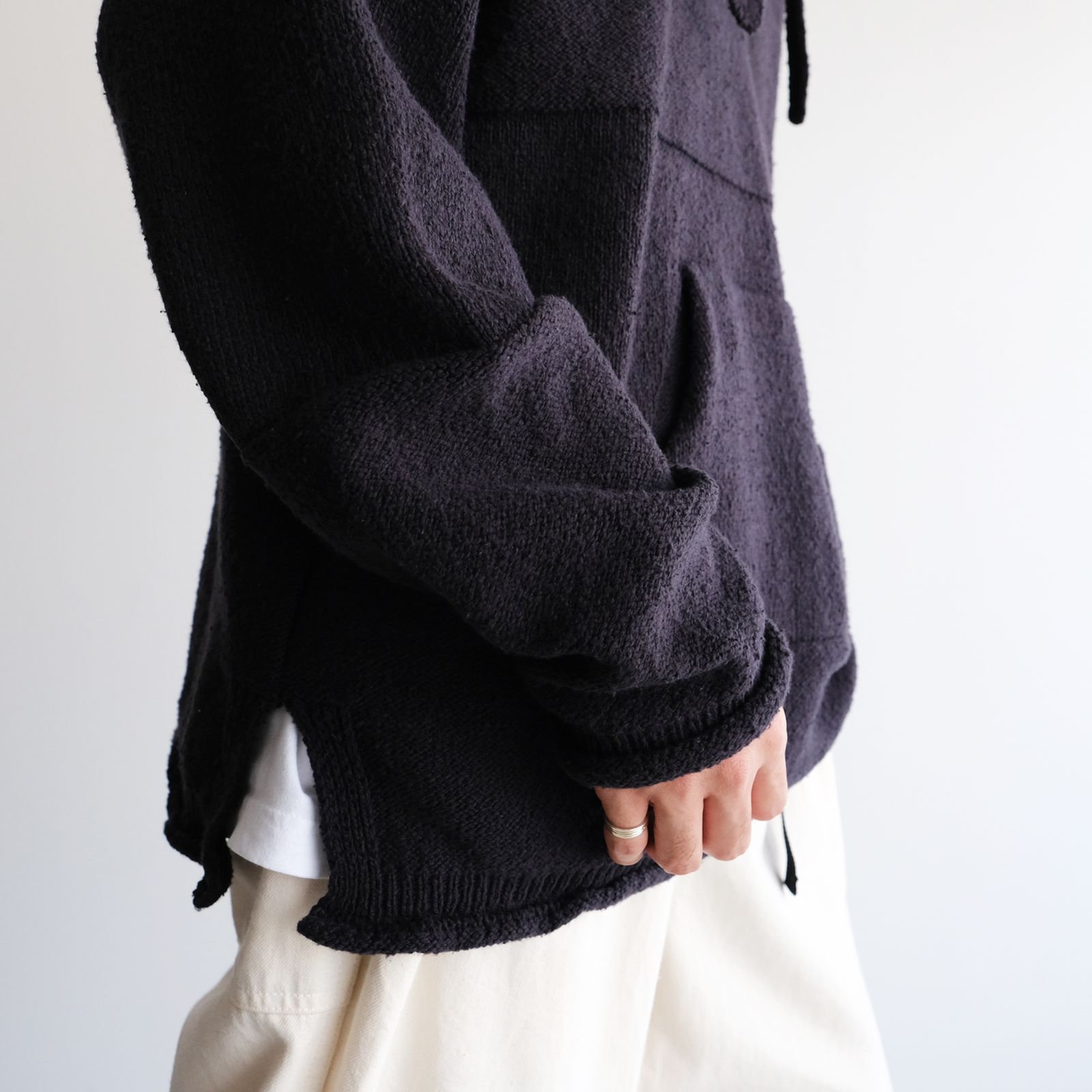 Mexican Knit Hoodie -ニット-（Black / ブラック）