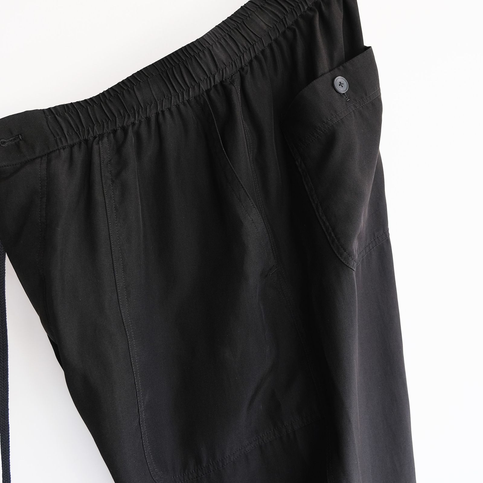 Fibril Silk Tafta Easy Baker Pants -パンツ-（Black / ブラック）