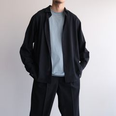 Twist Wool Gauze Loose Fit Shirt -シャツ-（Navy Top / ネイビートップ）