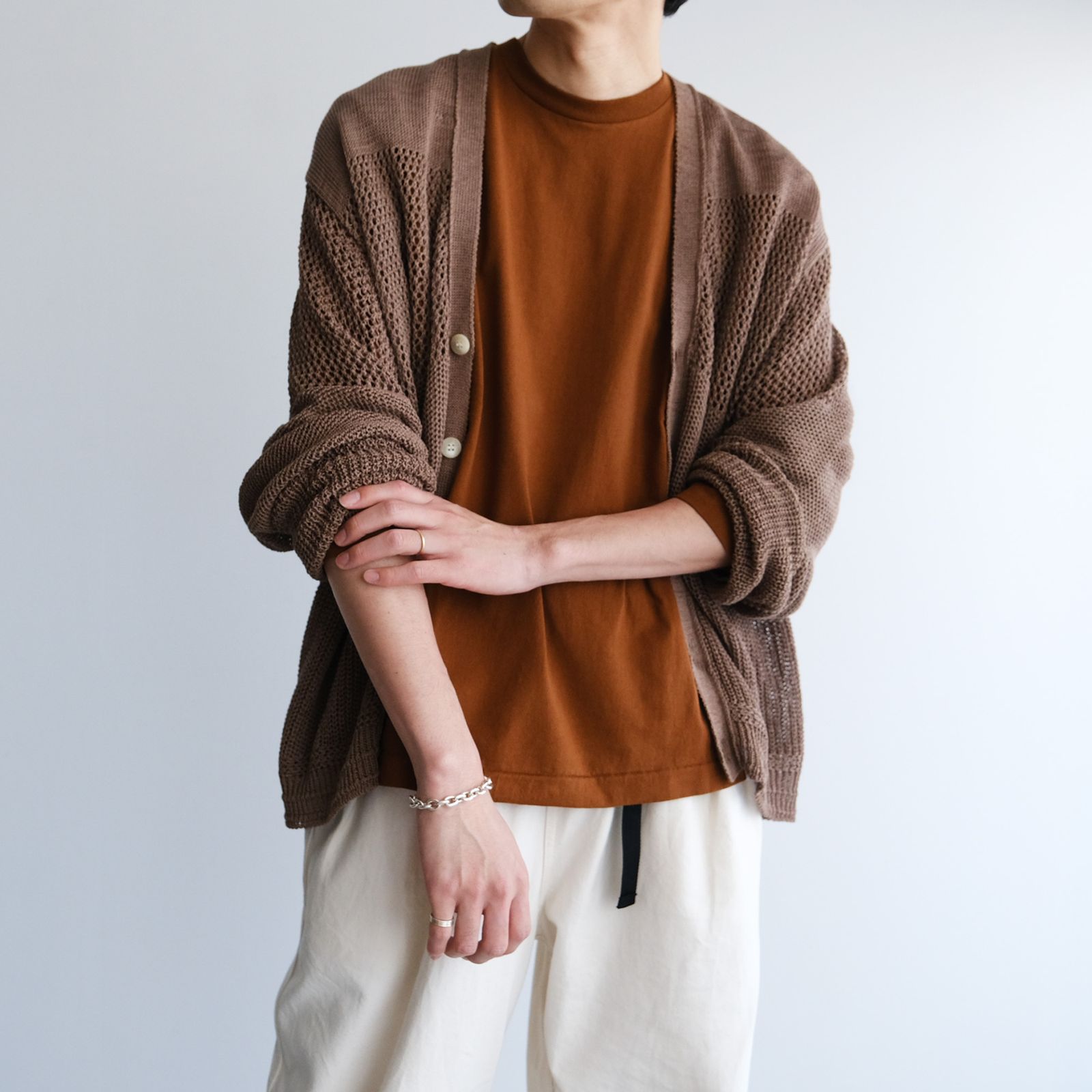 3/4 Sleeve Tube T-Shirt -Tシャツ-（Mocha Brown / モカブラウン）