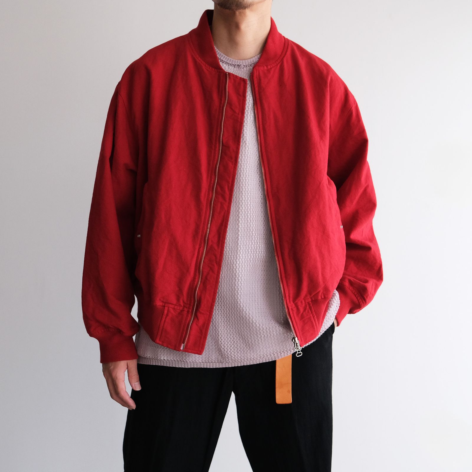 Cotton Canvas MA-1 Blouson -ブルゾン-（Red / レッド）