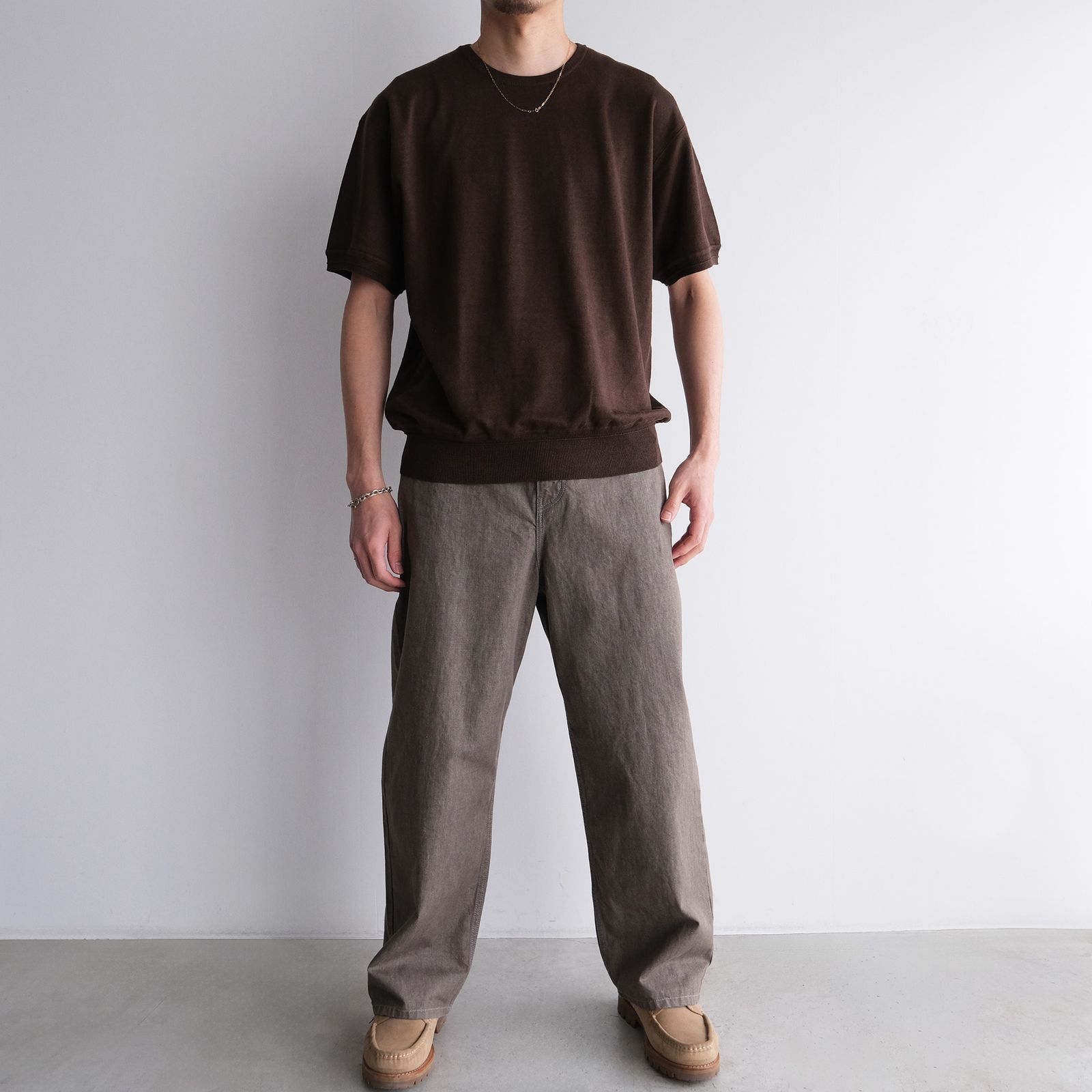 2/26Safirin 18Gauge Knit Pullover -Tシャツ-（Brown Mix / ブラウンミックス）