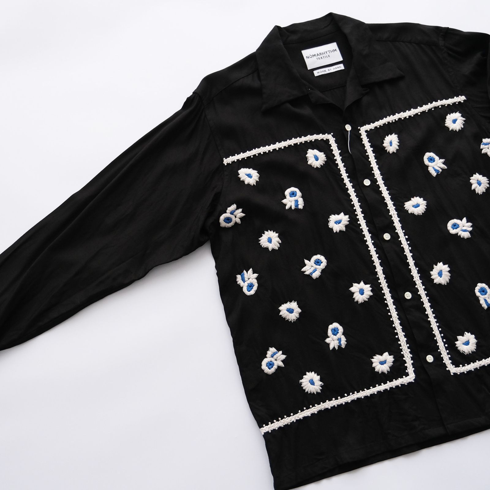 Bandana Hand Embroidery Shirt -シャツ-（Black / ブラック）