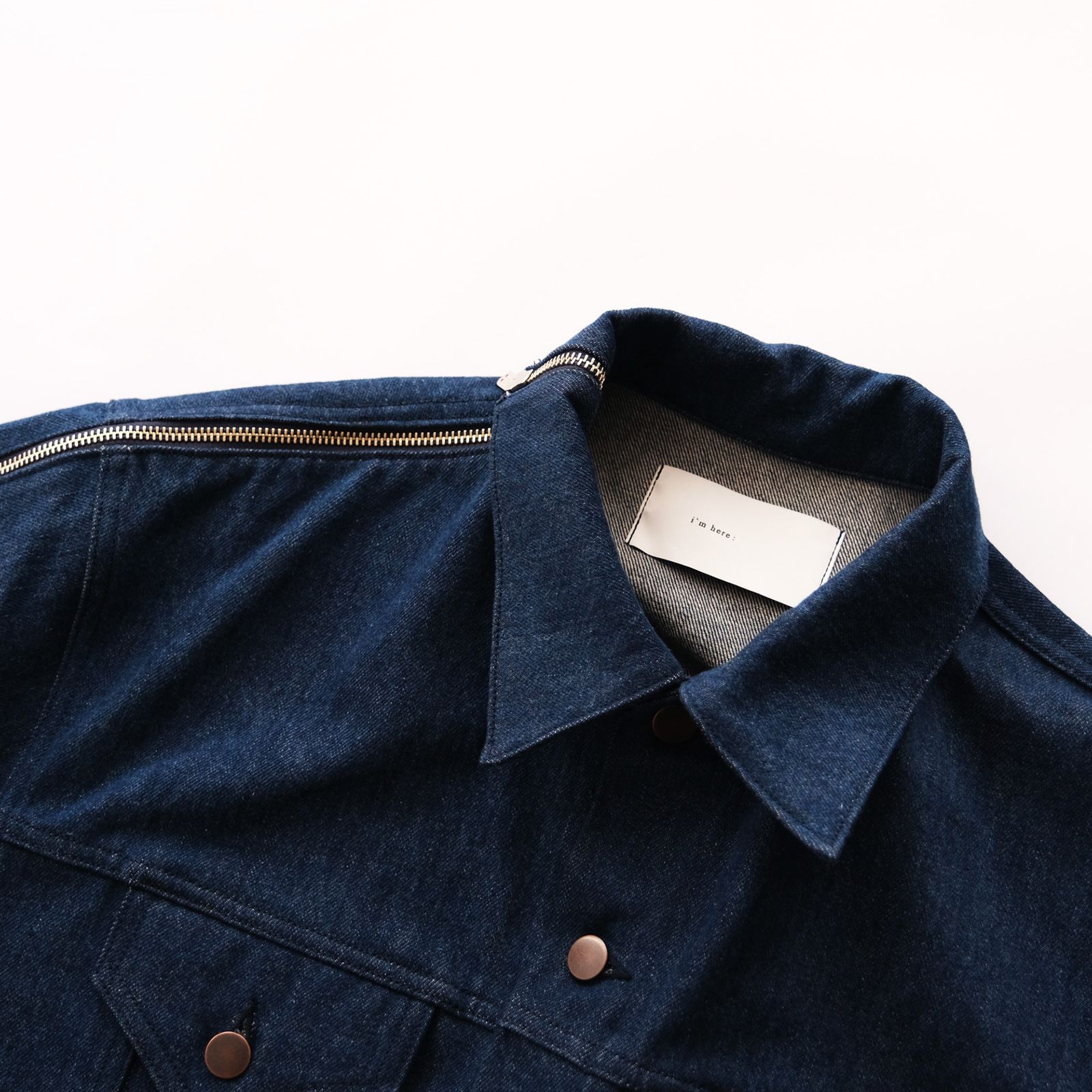 "1"Zip:Denim Jacket - ジャケット（D.Blue / ダークブルー）