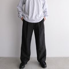Wool Linen 2Tuck Trousers -パンツ-（Charcoal / チャコール）