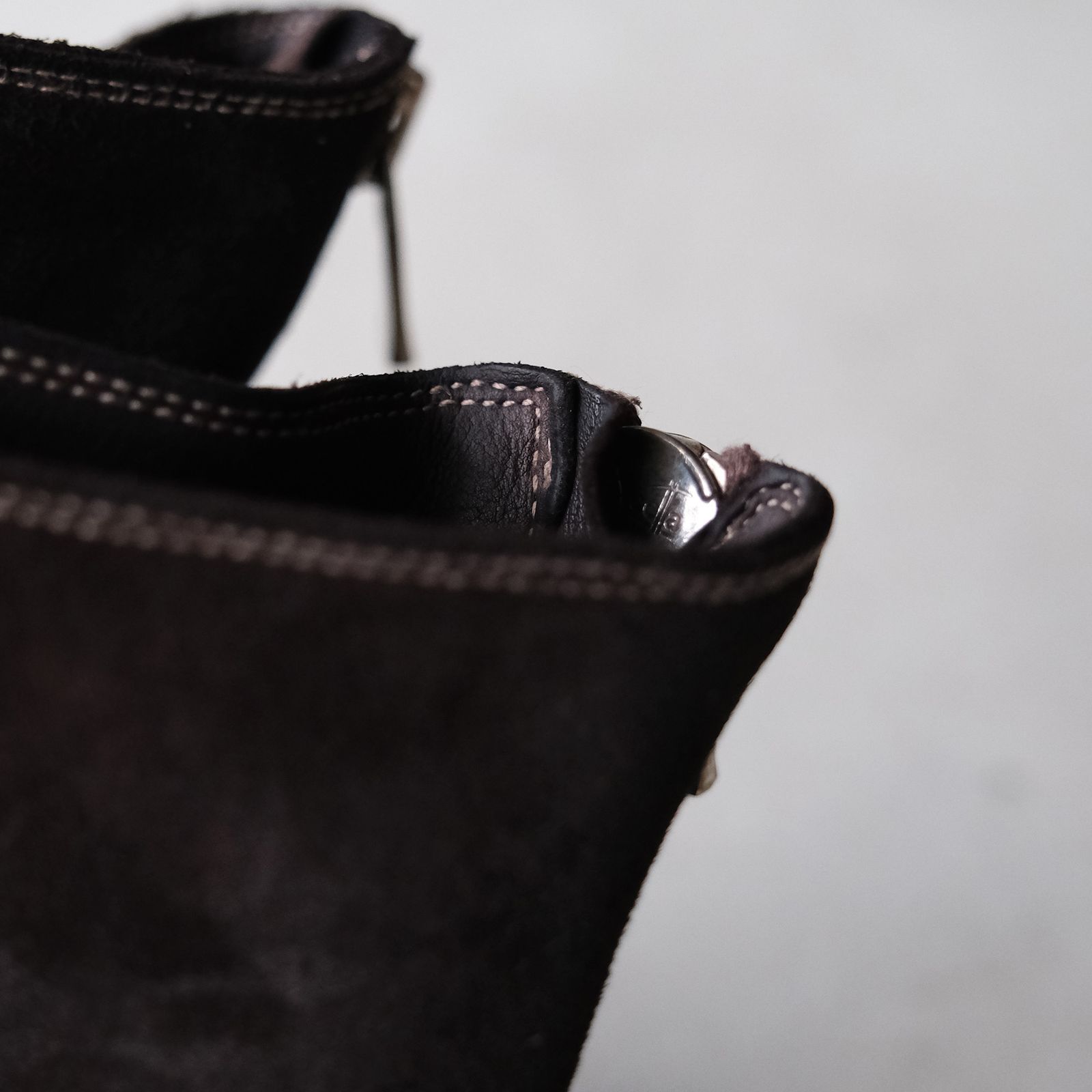 796V_N Calf Reverse Shoes Back Zip Boot -ブーツ-（Brown / ブラウン）