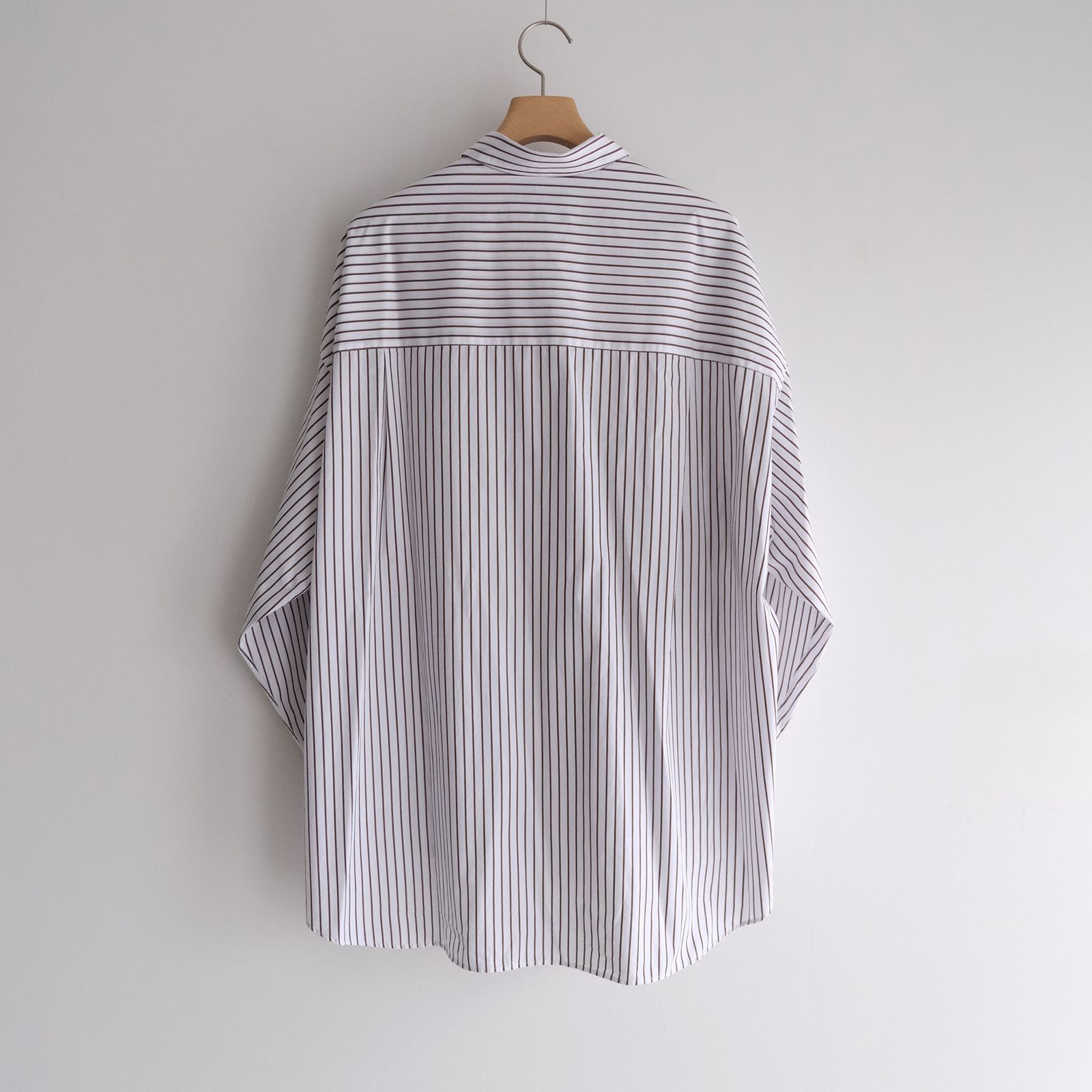 Graphpaper - Sidogras Stripe L/S Oversized Regular Collar Shirt