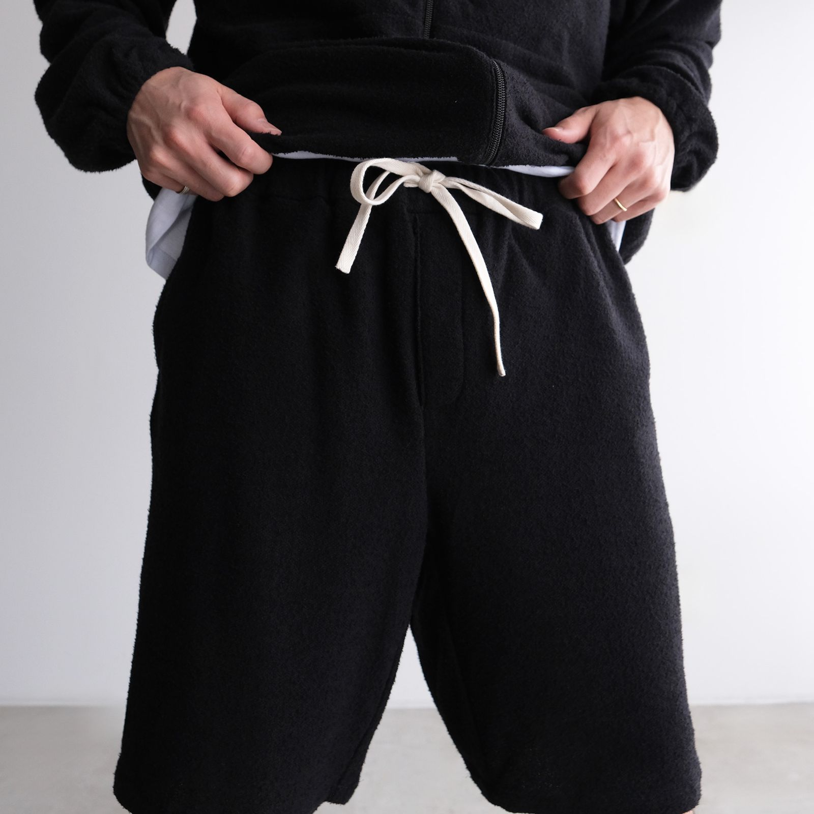 "towel Cloth Shorts Pants" -ショーツ-（Black / ブラック）