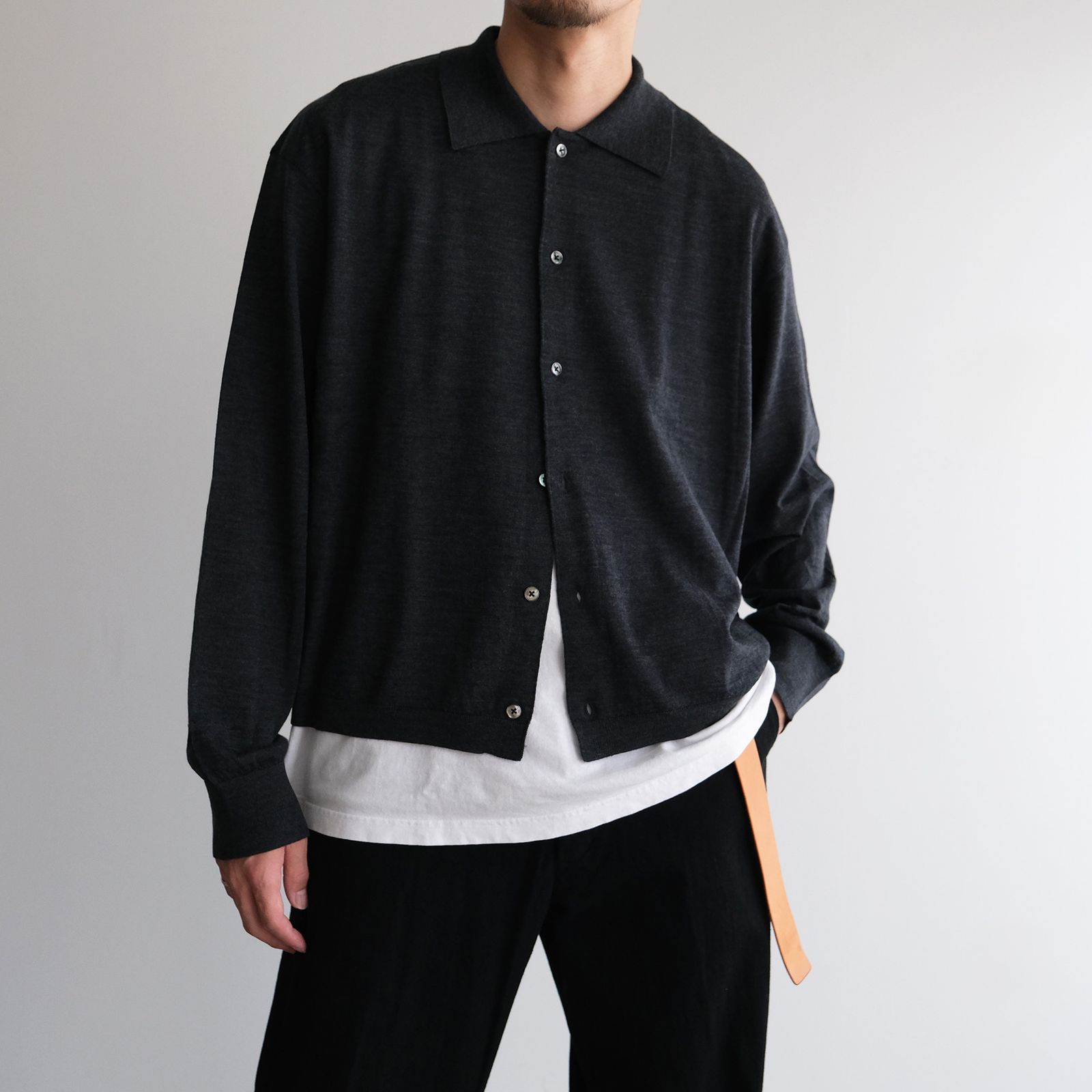Knit Cardigan -ニット-（Charcoal / チャコール）