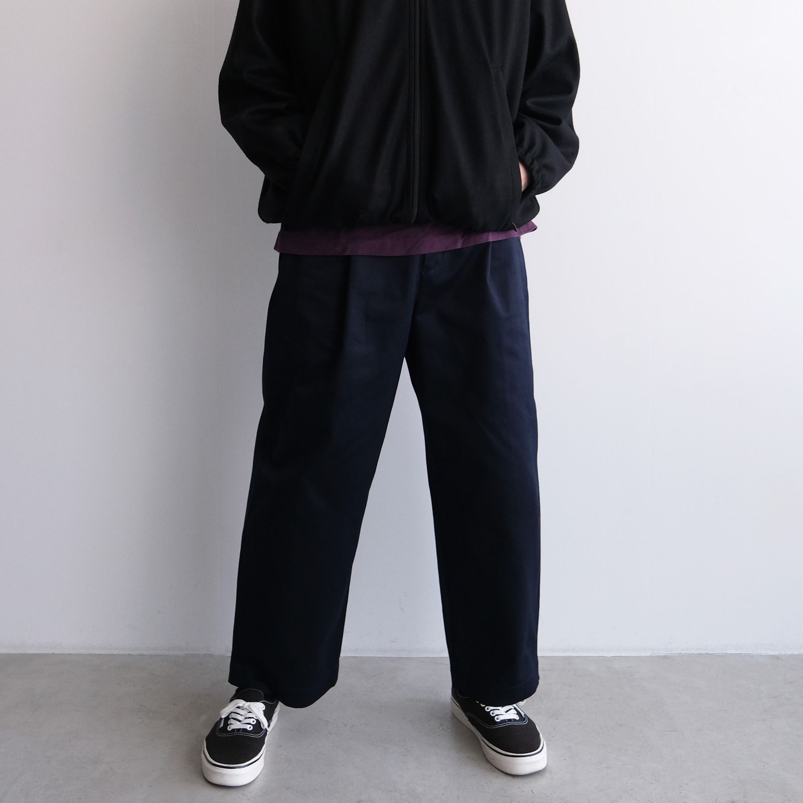 Westpoint Chino Wide Tapered Trousers -パンツ-（Navy / ネイビー）