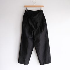 Linen Cupro Back Satin Belted Pants -パンツ-（Black / ブラック）GM261-40371