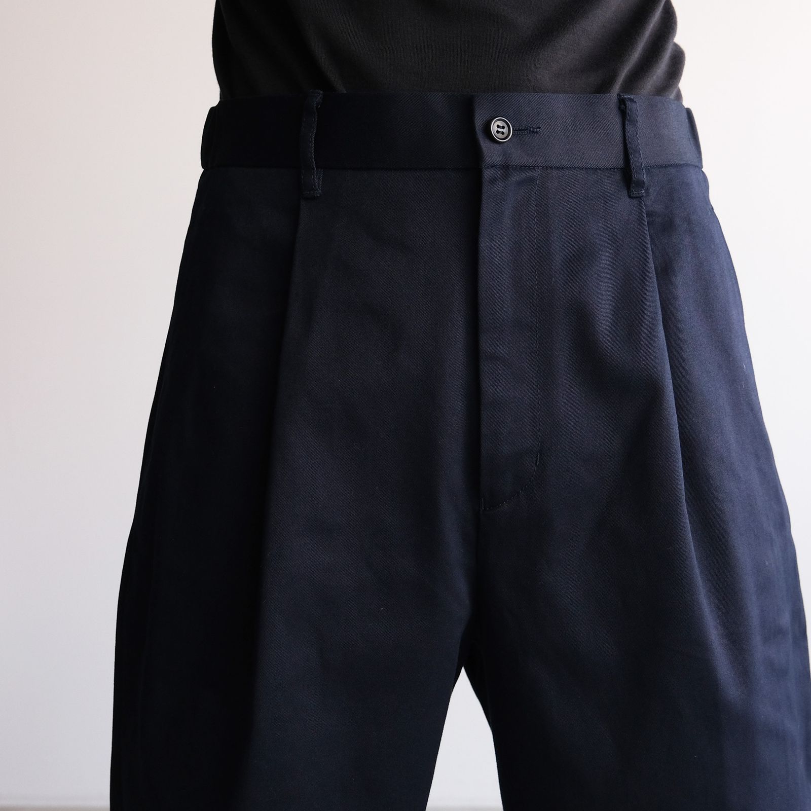 Westpoint Chino Wide Tapered Trousers -パンツ-（Navy / ネイビー）