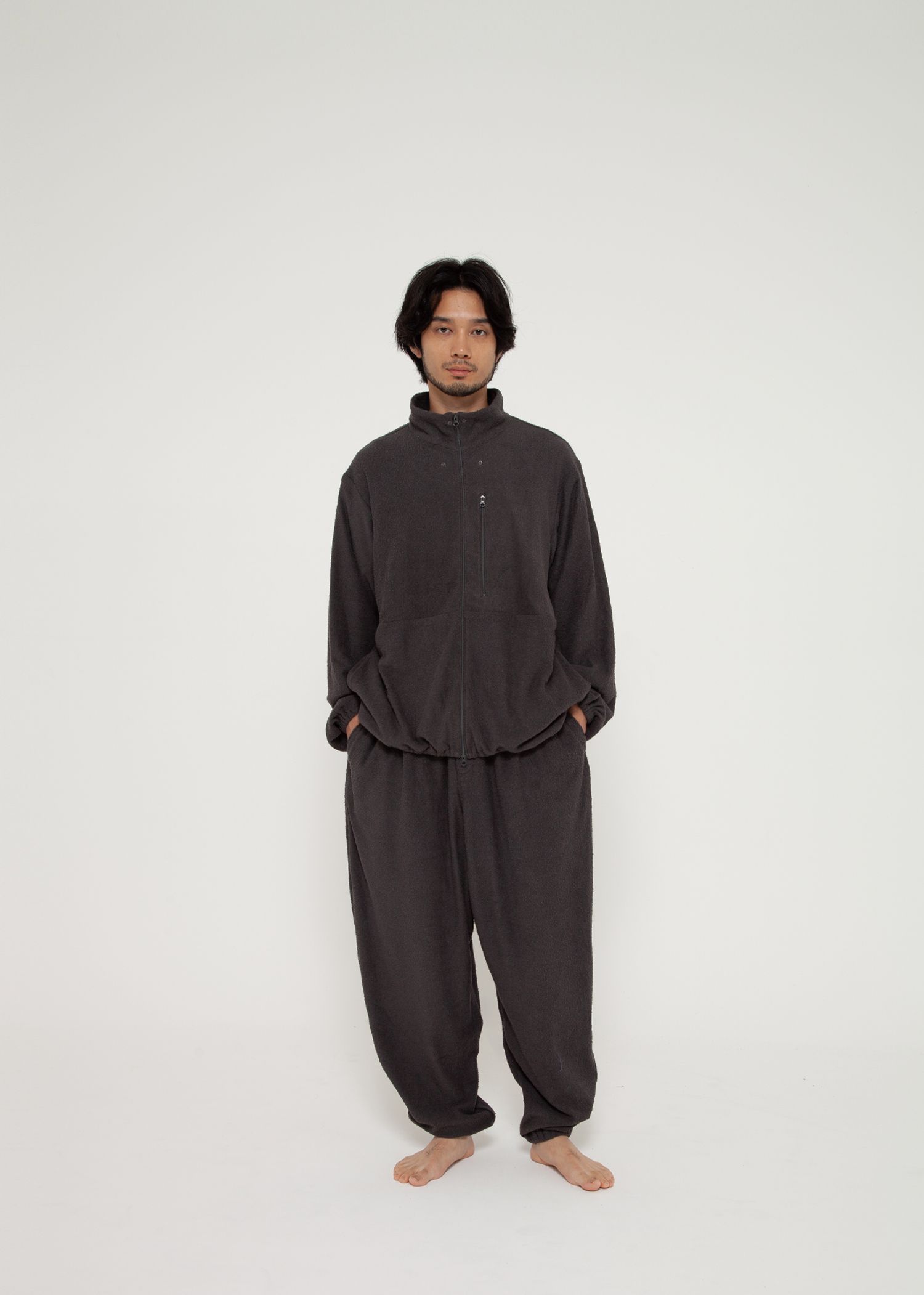 SAUNAS"サ"Towel Cloth Wide Easy Pants -パジャマ-（Charcoal Gray / チャコールグレー）