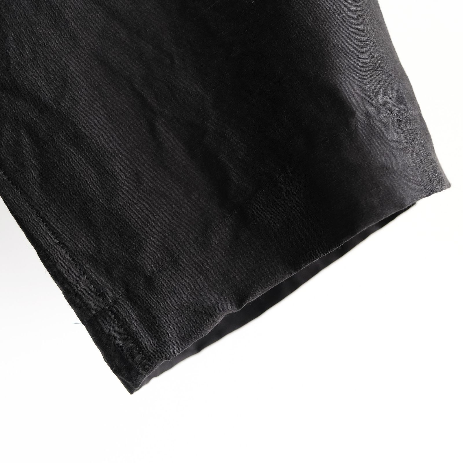 Linen Cupro Back Satin Belted Pants -パンツ-（Black / ブラック）GM261-40371