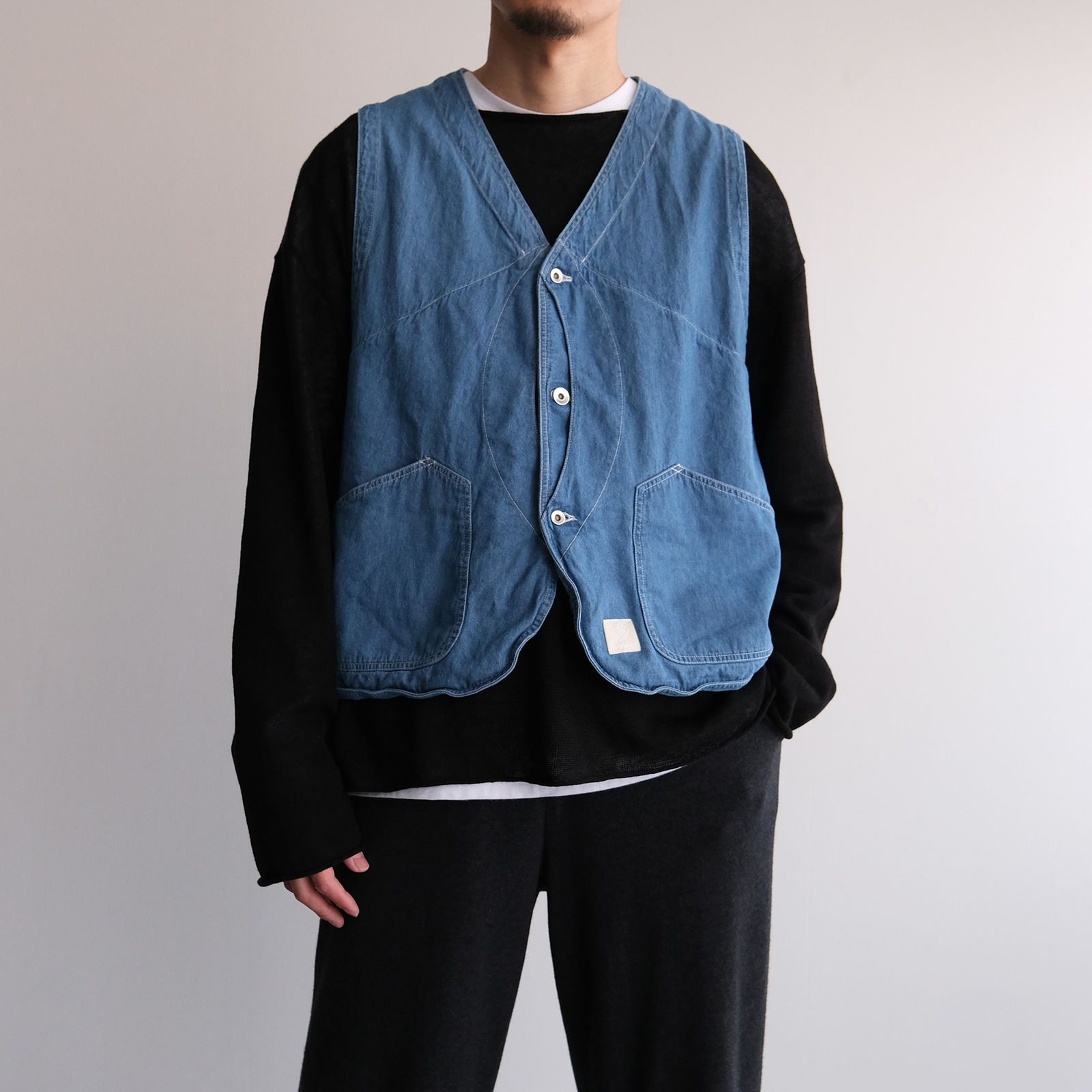 Denim Hunting Vest -ベスト-（L.Blue / ライトブルー）